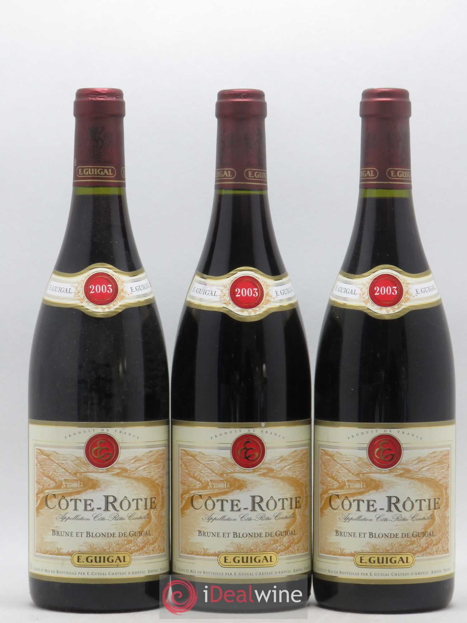 Côte-Rôtie Côtes Brune et Blonde Guigal 2003 - Lot de 3 bouteilles - 0