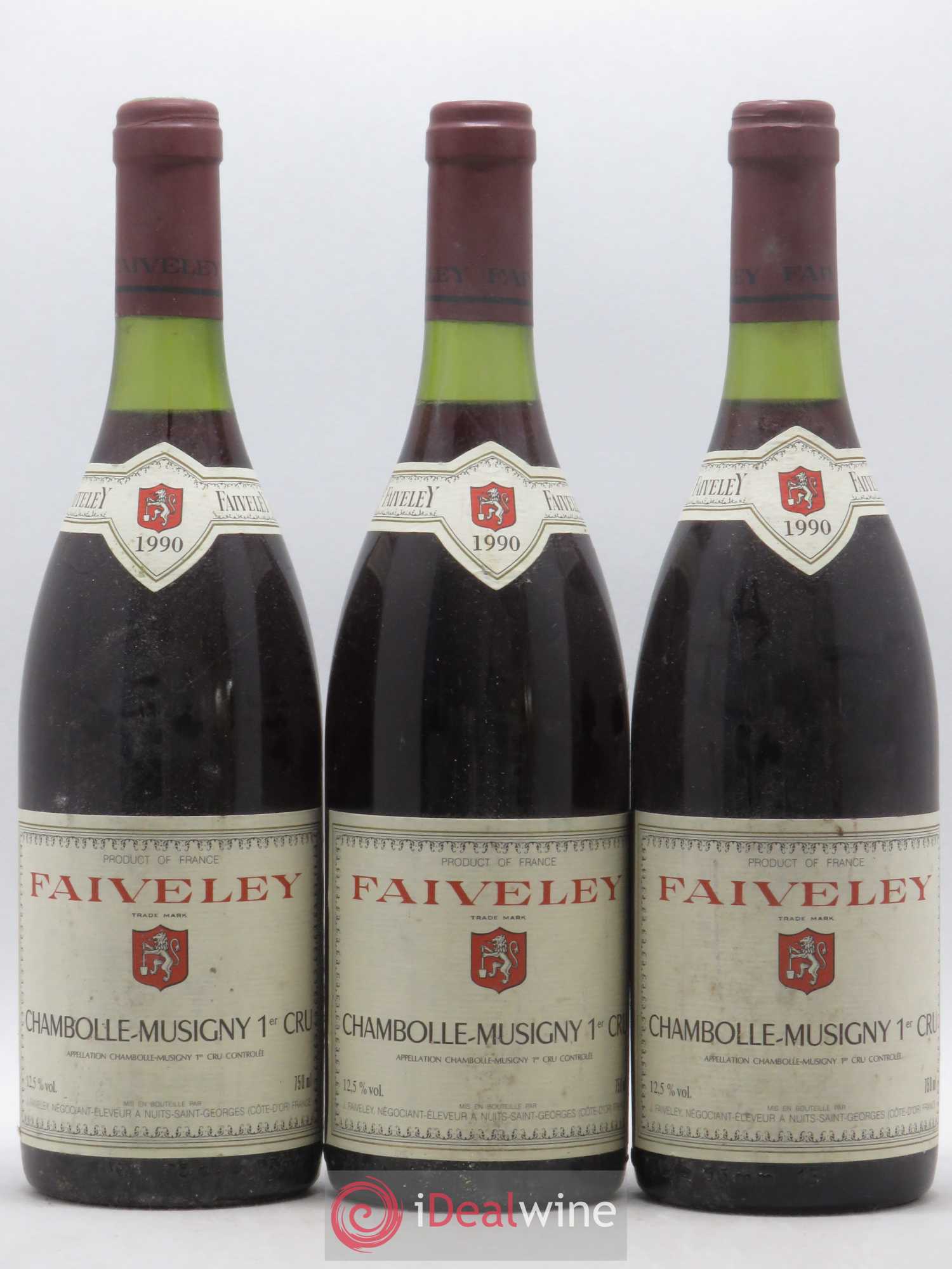 Chambolle-Musigny 1er Cru Faiveley 1990 - Lot de 3 bouteilles - 0