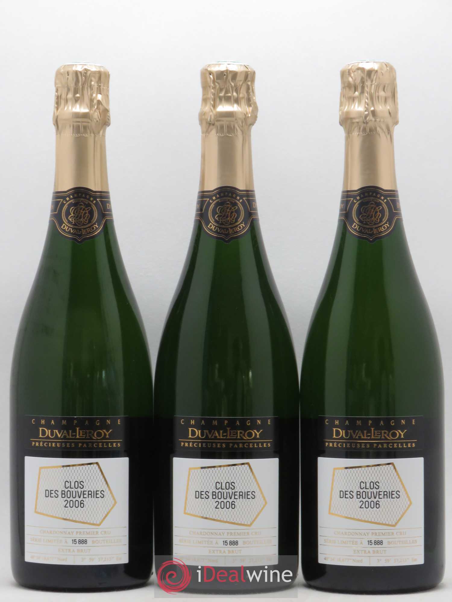 Champagne Clos des Bouveries Duval-Leroy 2006 - Posten von 3 Flaschen - 0