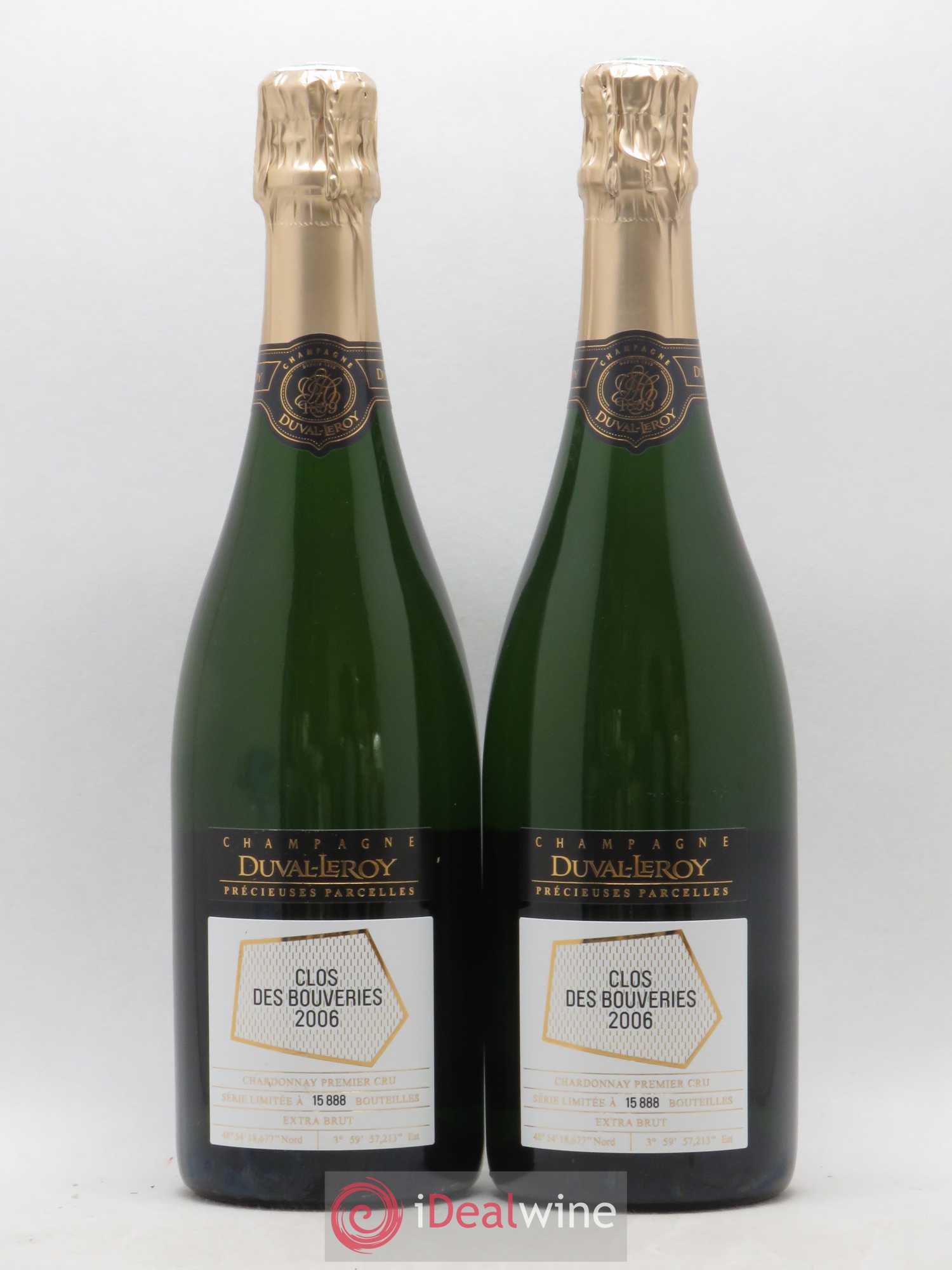 Champagne Clos des Bouveries Duval-Leroy 2006 - Posten von 2 Flaschen - 0