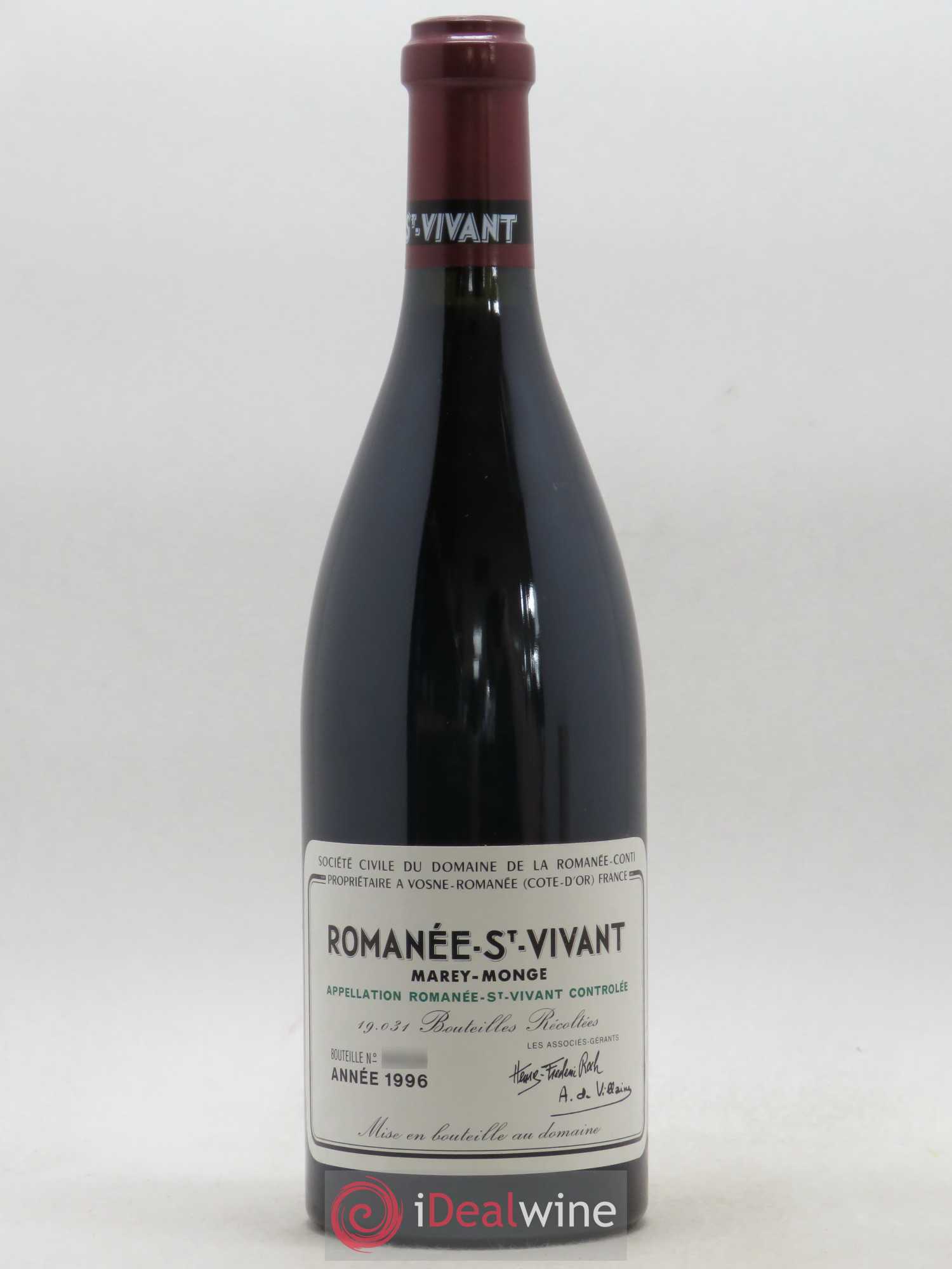 Romanée-Saint-Vivant Grand Cru Domaine de la Romanée-Conti 1996 - Lot de 1 bouteille - 0