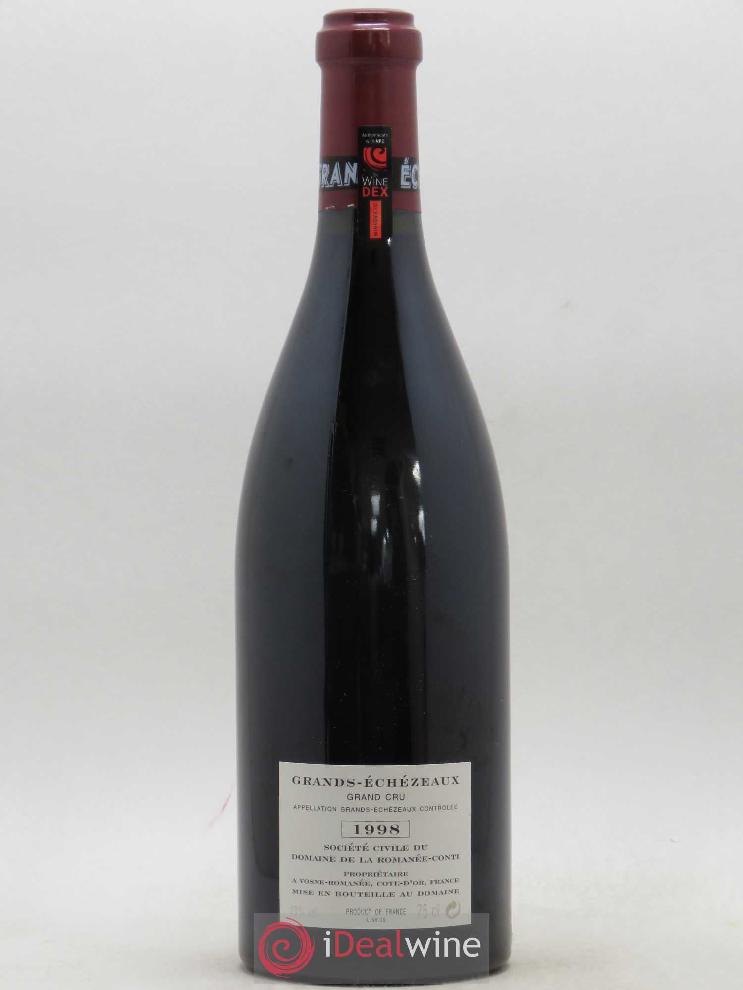 Grands-Echezeaux Grand Cru Domaine de la Romanée-Conti 1998 - Lot de 1 bouteille - 1
