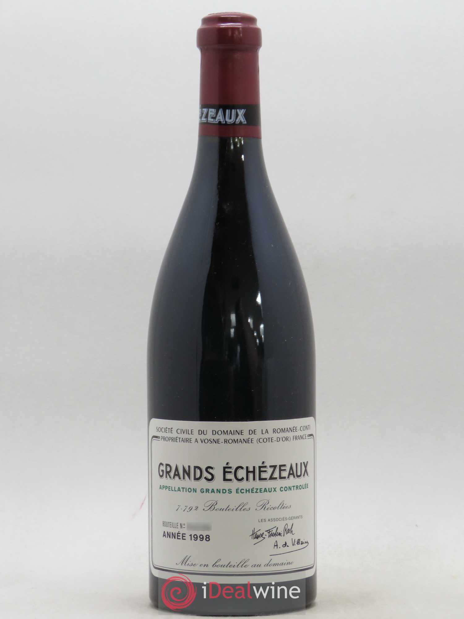Grands-Echezeaux Grand Cru Domaine de la Romanée-Conti 1998 - Lot de 1 bouteille - 0