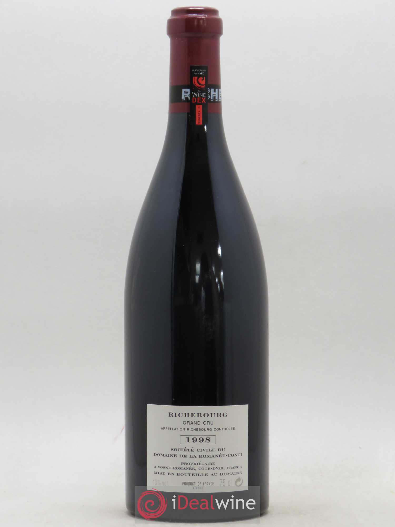 Richebourg Grand Cru Domaine de la Romanée-Conti 1998 - Lot de 1 bouteille - 1