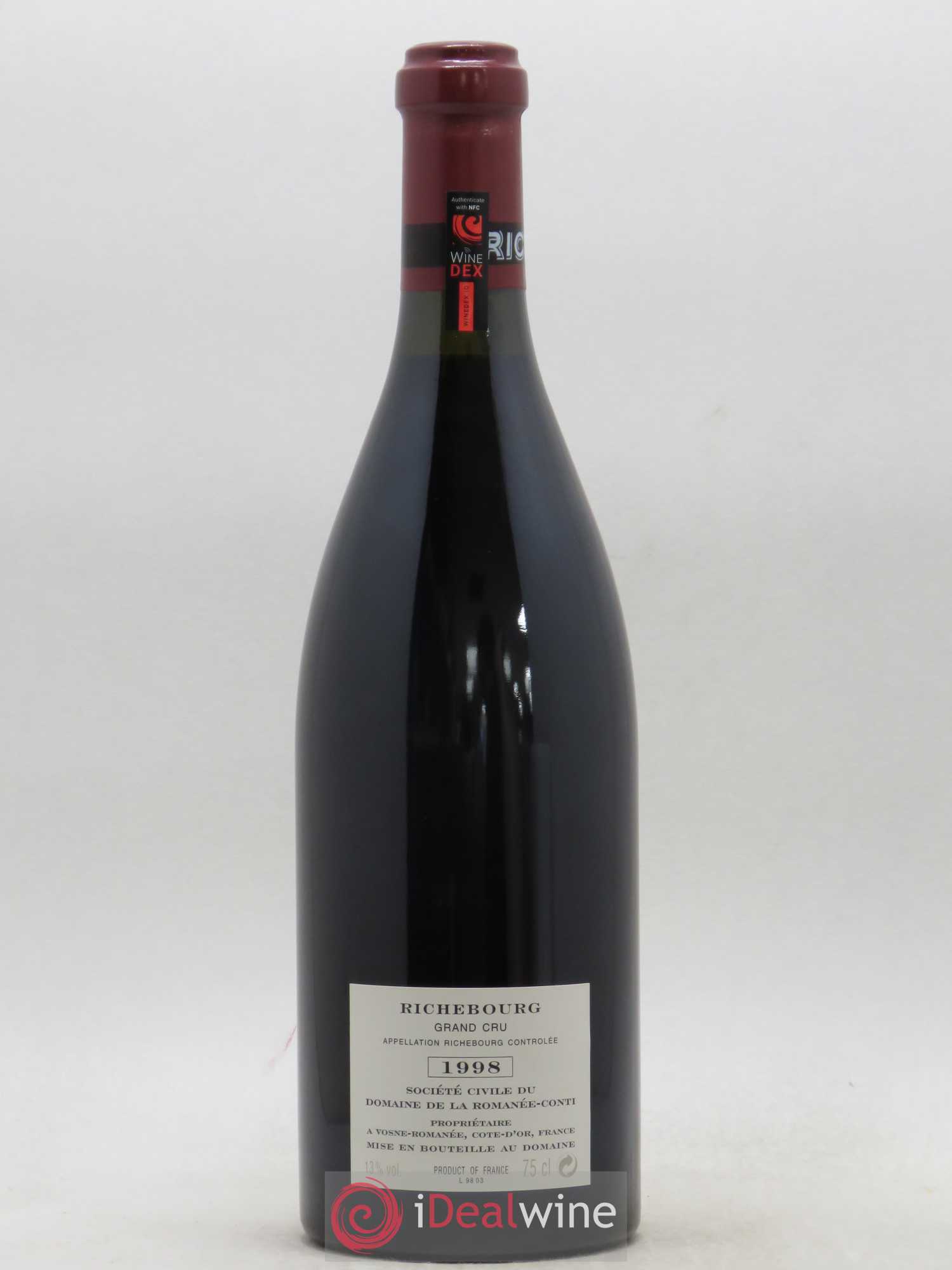 Richebourg Grand Cru Domaine de la Romanée-Conti 1998 - Lot de 1 bouteille - 1