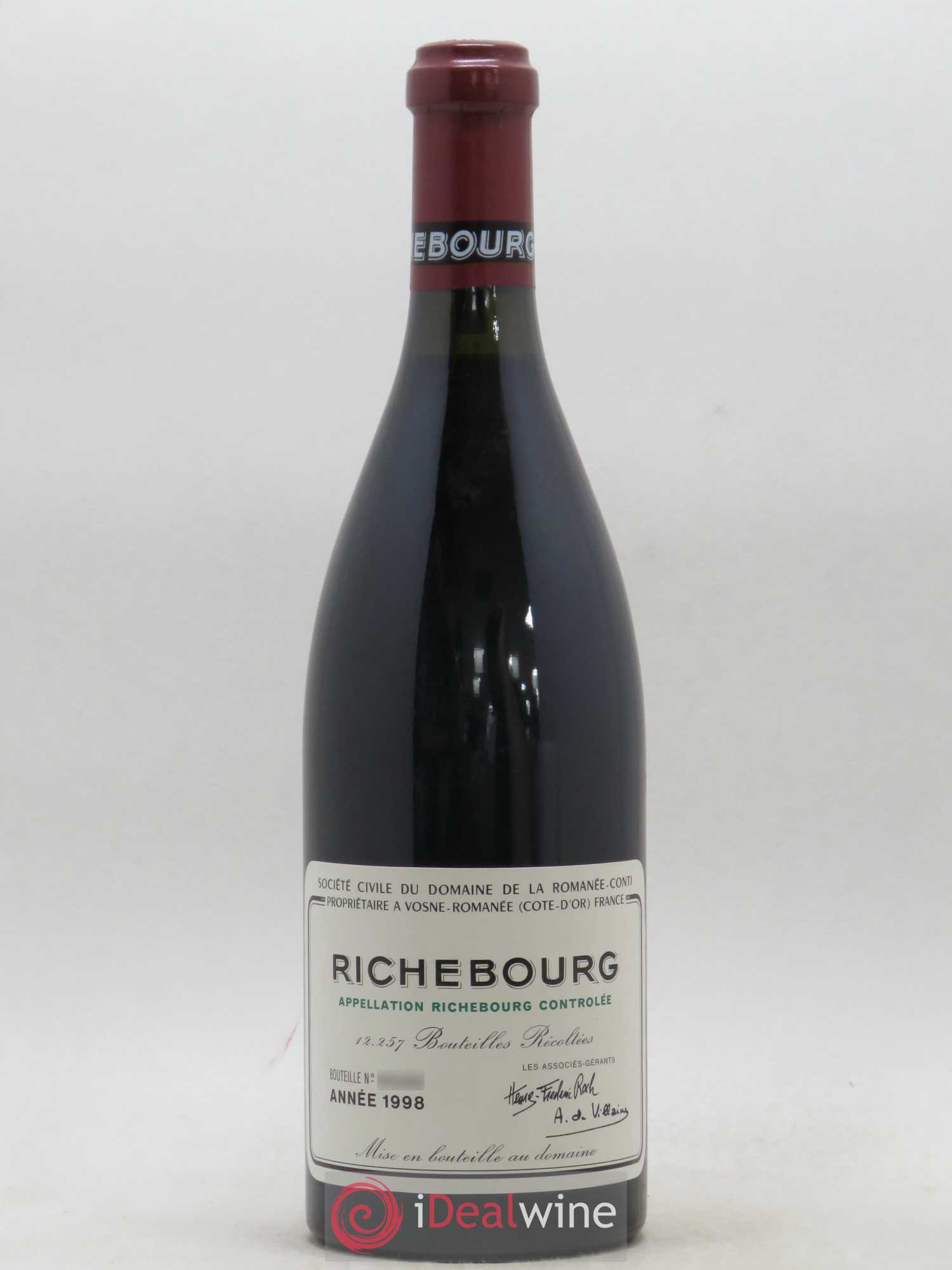 Richebourg Grand Cru Domaine de la Romanée-Conti 1998 - Lot de 1 bouteille - 0