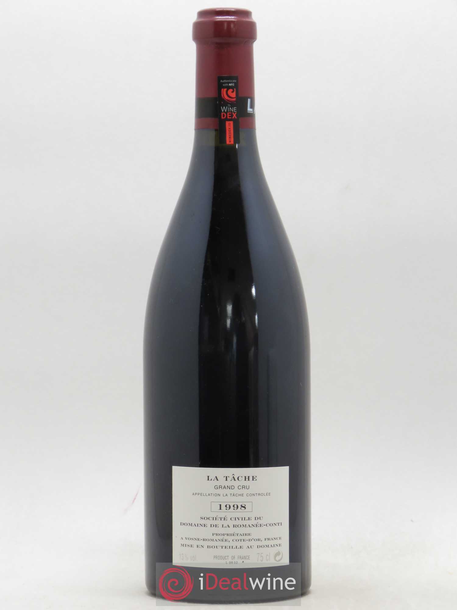 La Tâche Grand Cru Domaine de la Romanée-Conti 1998 - Lot de 1 bouteille - 1