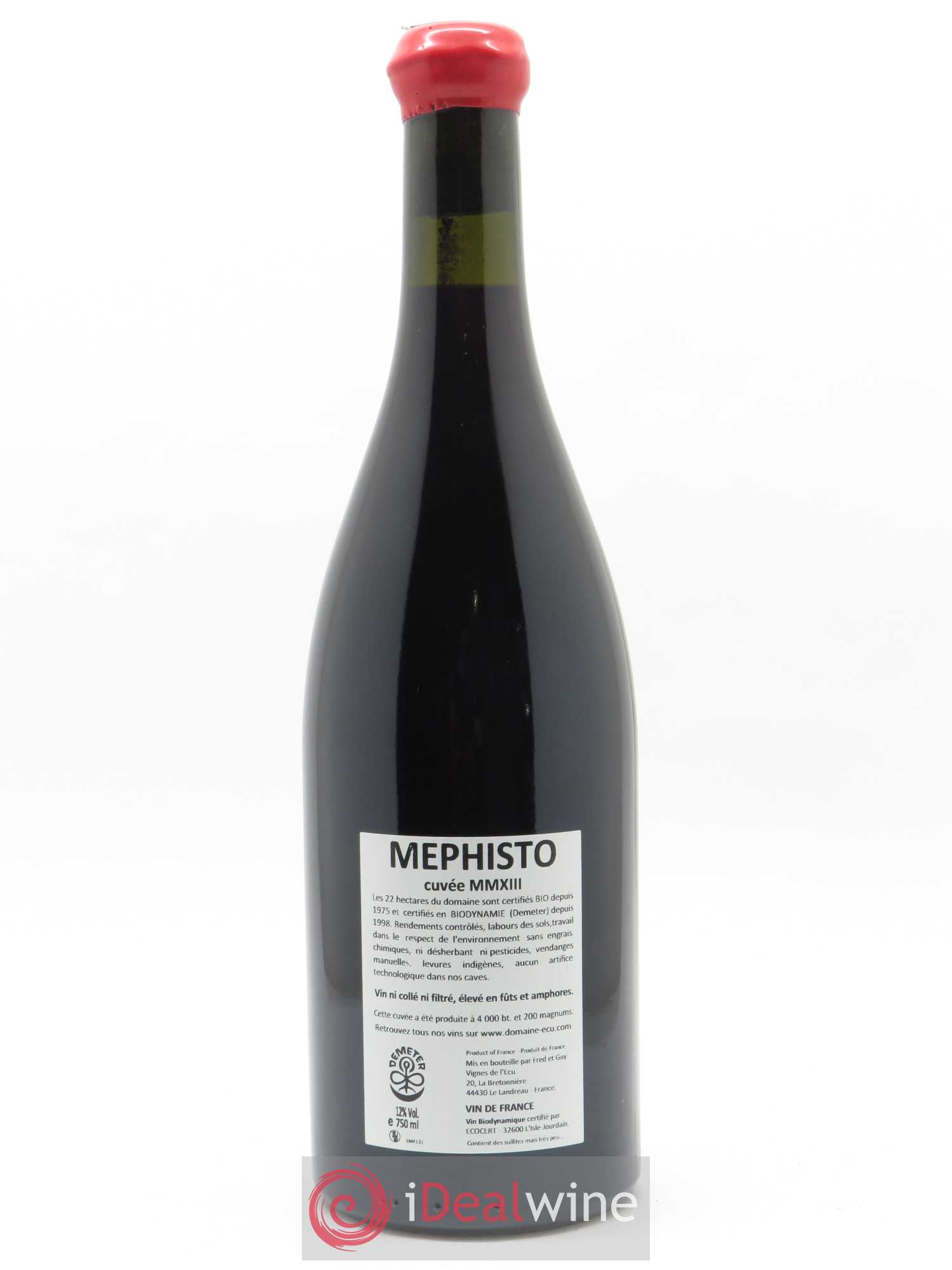 Vin de France Méphisto Domaine de L'Ecu  2013 - Lot of 1 bottle - 1