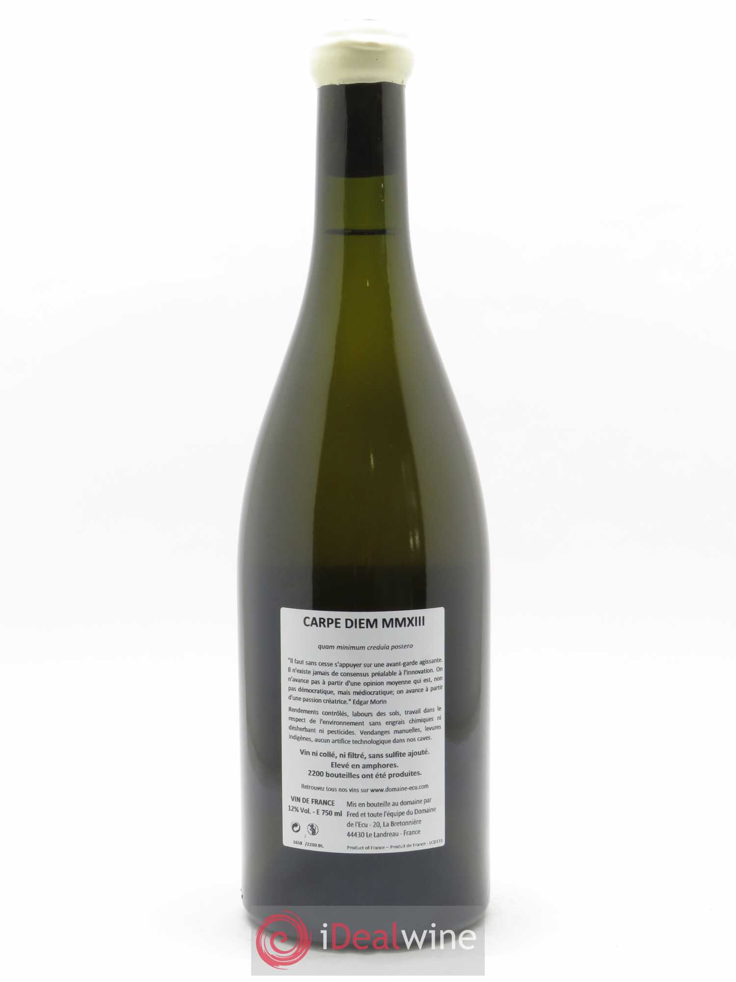 Vin de France Carpe Diem Domaine de L'Ecu 2013 - Lot of 1 bottle - 1