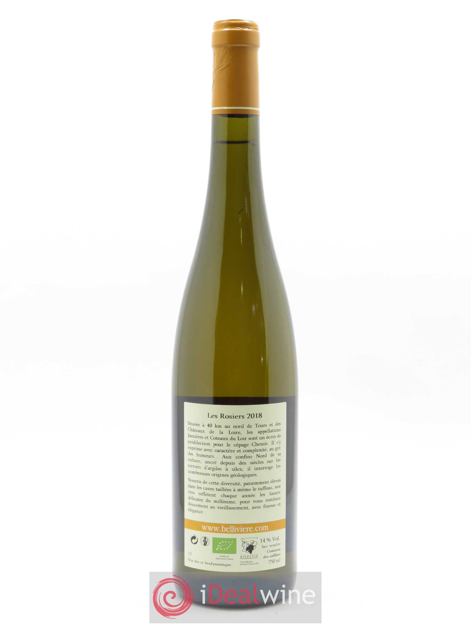 Jasnières Les Rosiers Domaine de Bellivière 2018 - Lot de 1 bouteille - 1