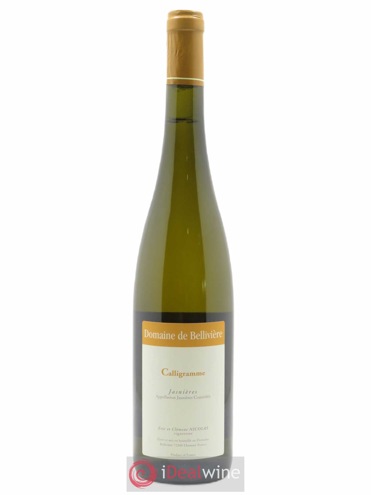 Jasnières Calligramme Domaine de Bellivière 2019 - Lot de 1 bouteille - 0