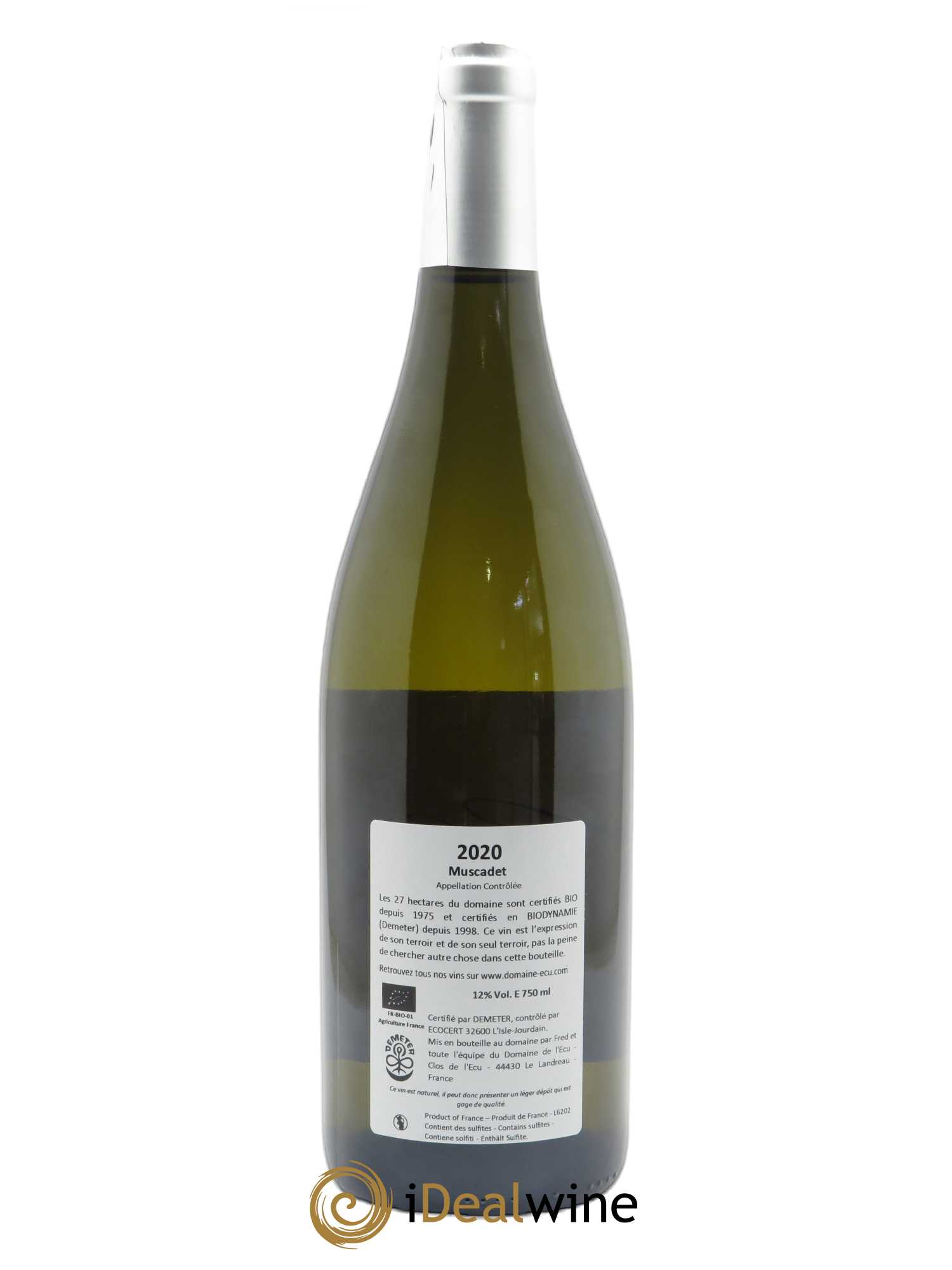 Vin de France (anciennement Muscadet-Sèvre-et-Maine) Classic Domaine de L'Ecu 2020 - Lot of 1 bottle - 1