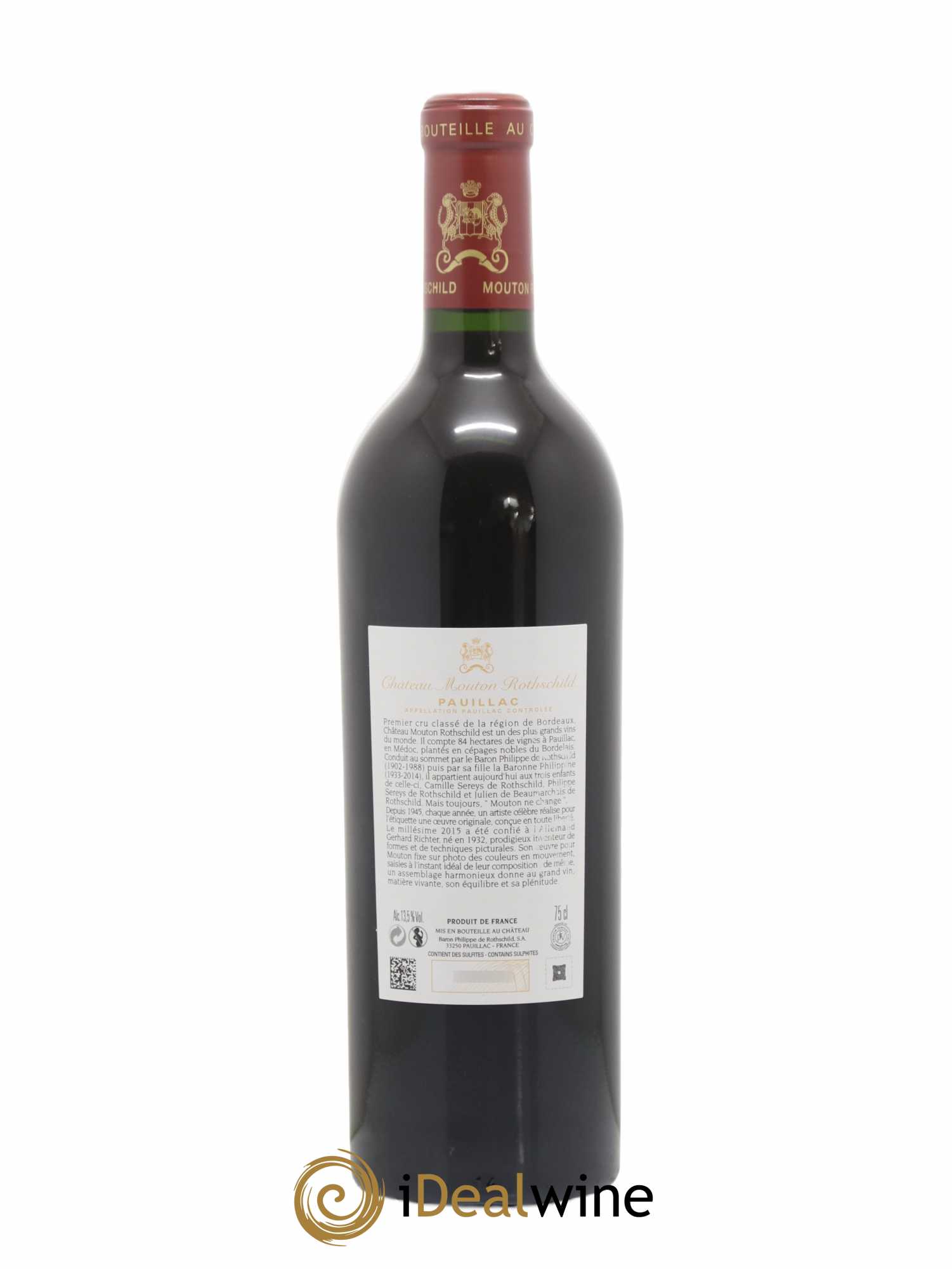 Château Mouton Rothschild 1er Grand Cru Classé 2015 - Lot de 1 bouteille - 1