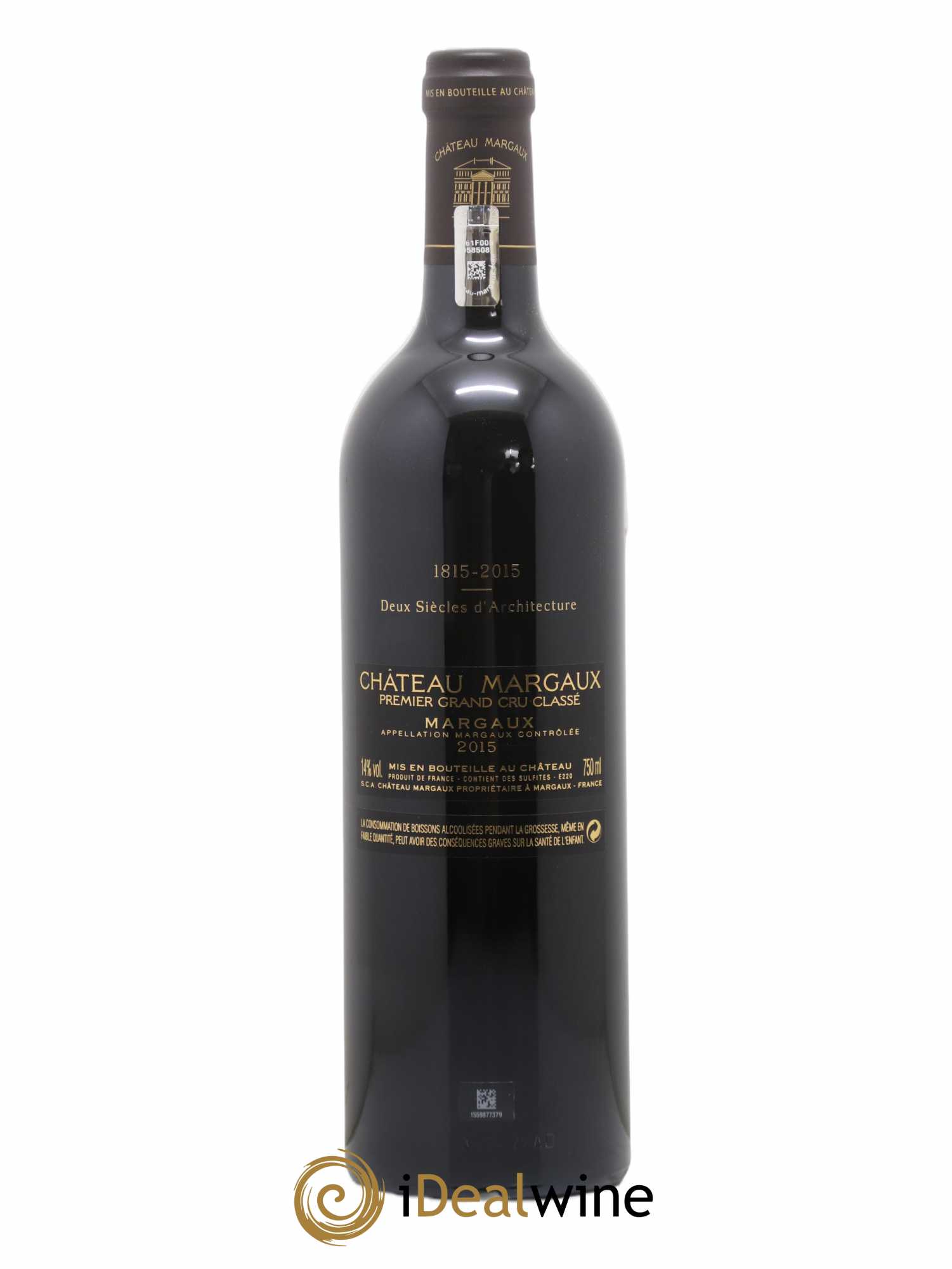 Château Margaux 1er Grand Cru Classé 2015 - Lot de 1 bouteille - 1