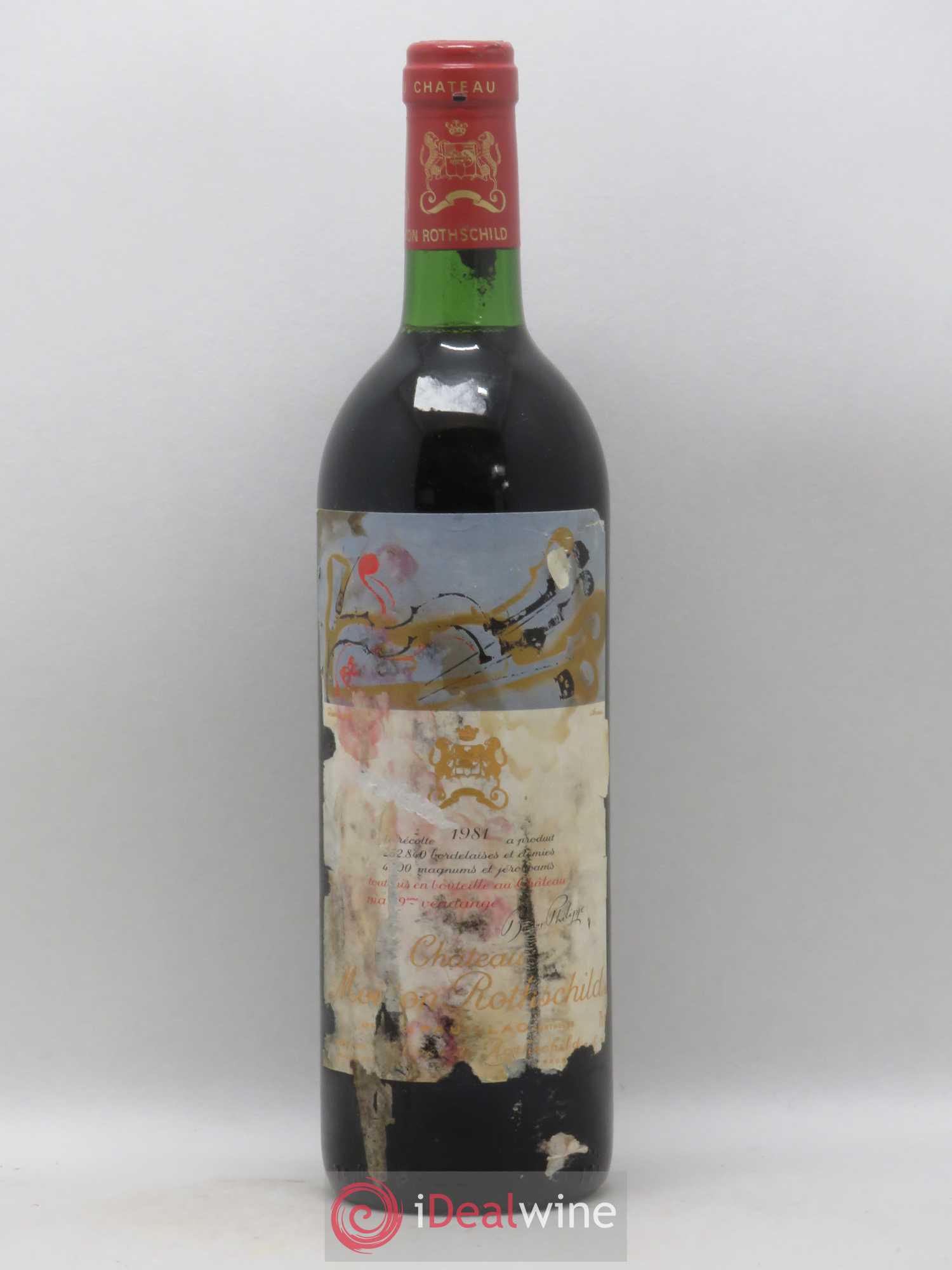 Château Mouton Rothschild 1er Grand Cru Classé 1981 - Lot de 1 bouteille - 0