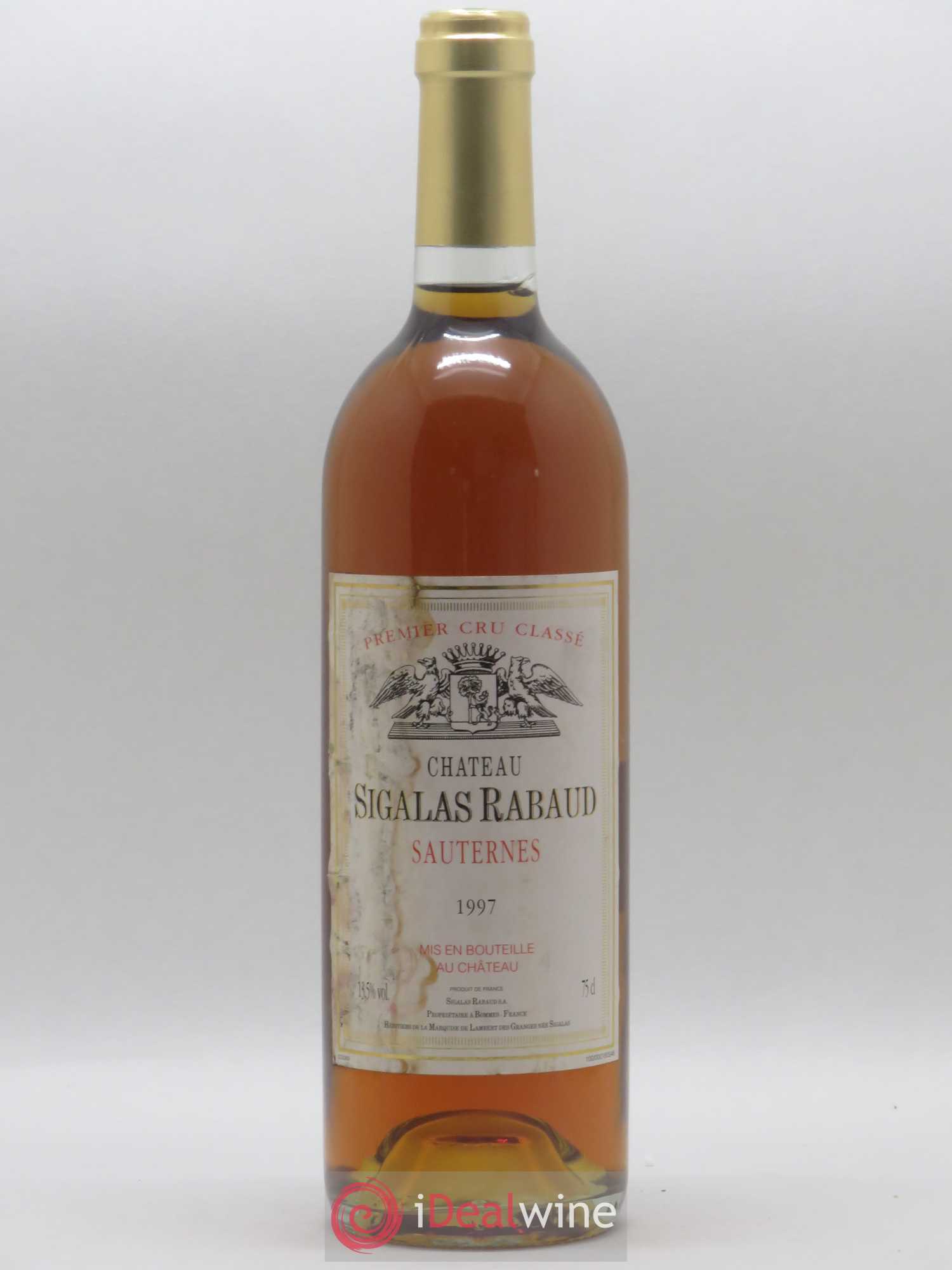 Château Sigalas Rabaud 1er Grand Cru Classé 1997 - Posten von 1 Flasche - 0