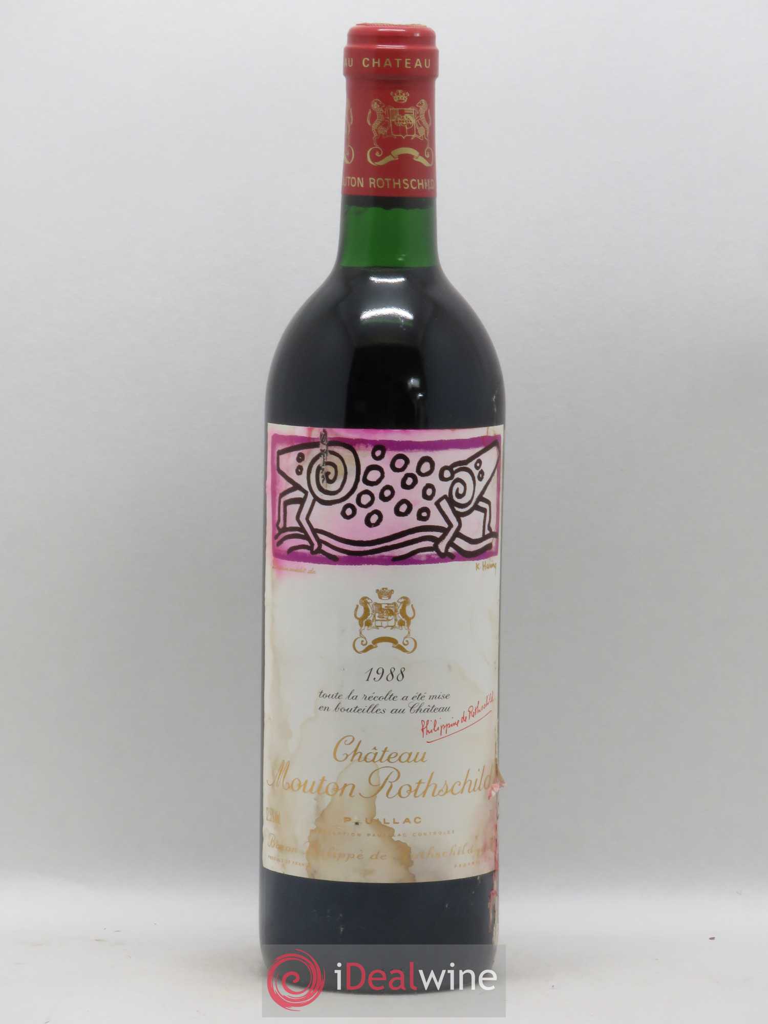 Château Mouton Rothschild 1er Grand Cru Classé 1988 - Lot de 1 bouteille - 0