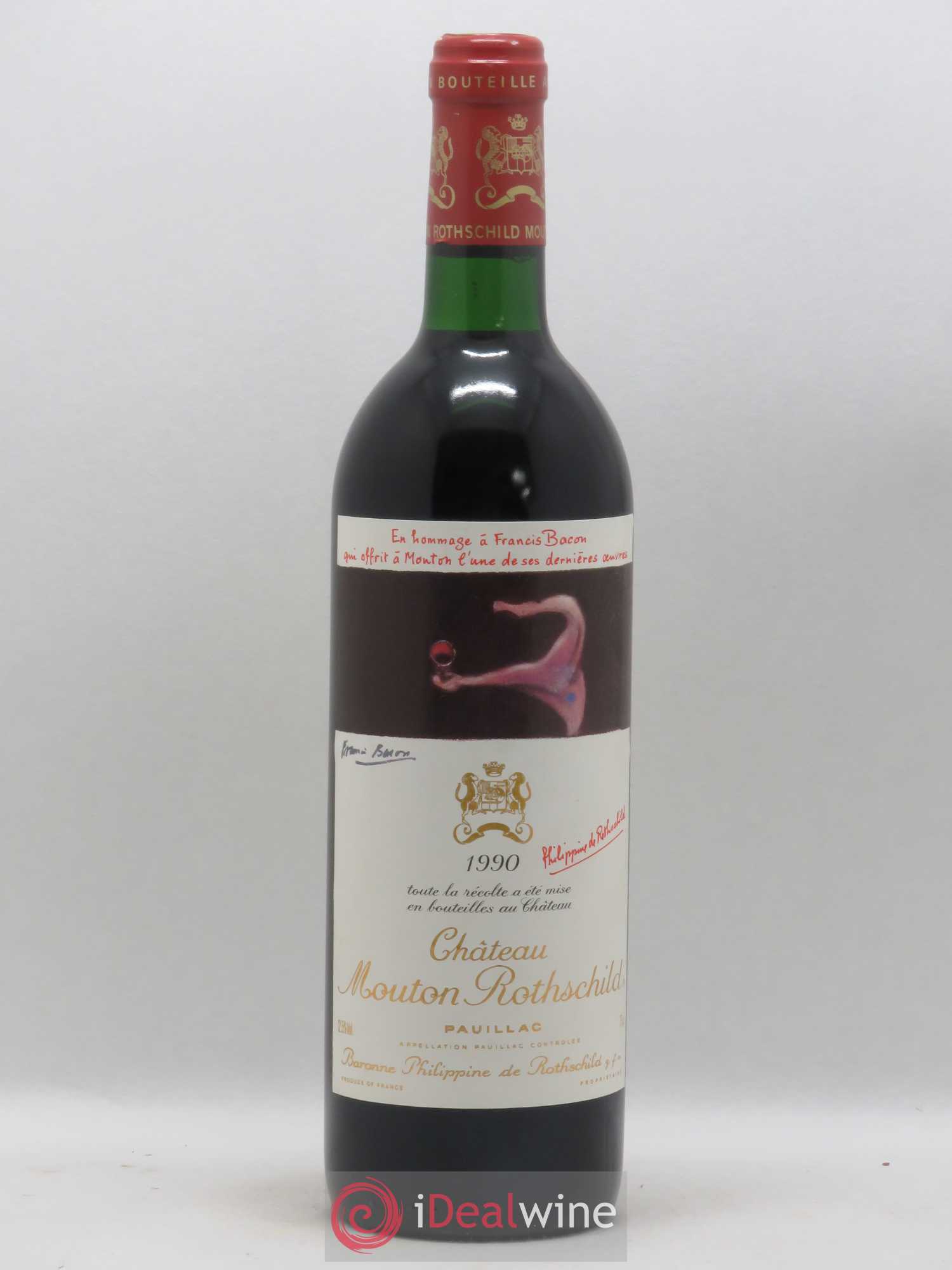 Château Mouton Rothschild 1er Grand Cru Classé 1990 - Lot de 1 bouteille - 0