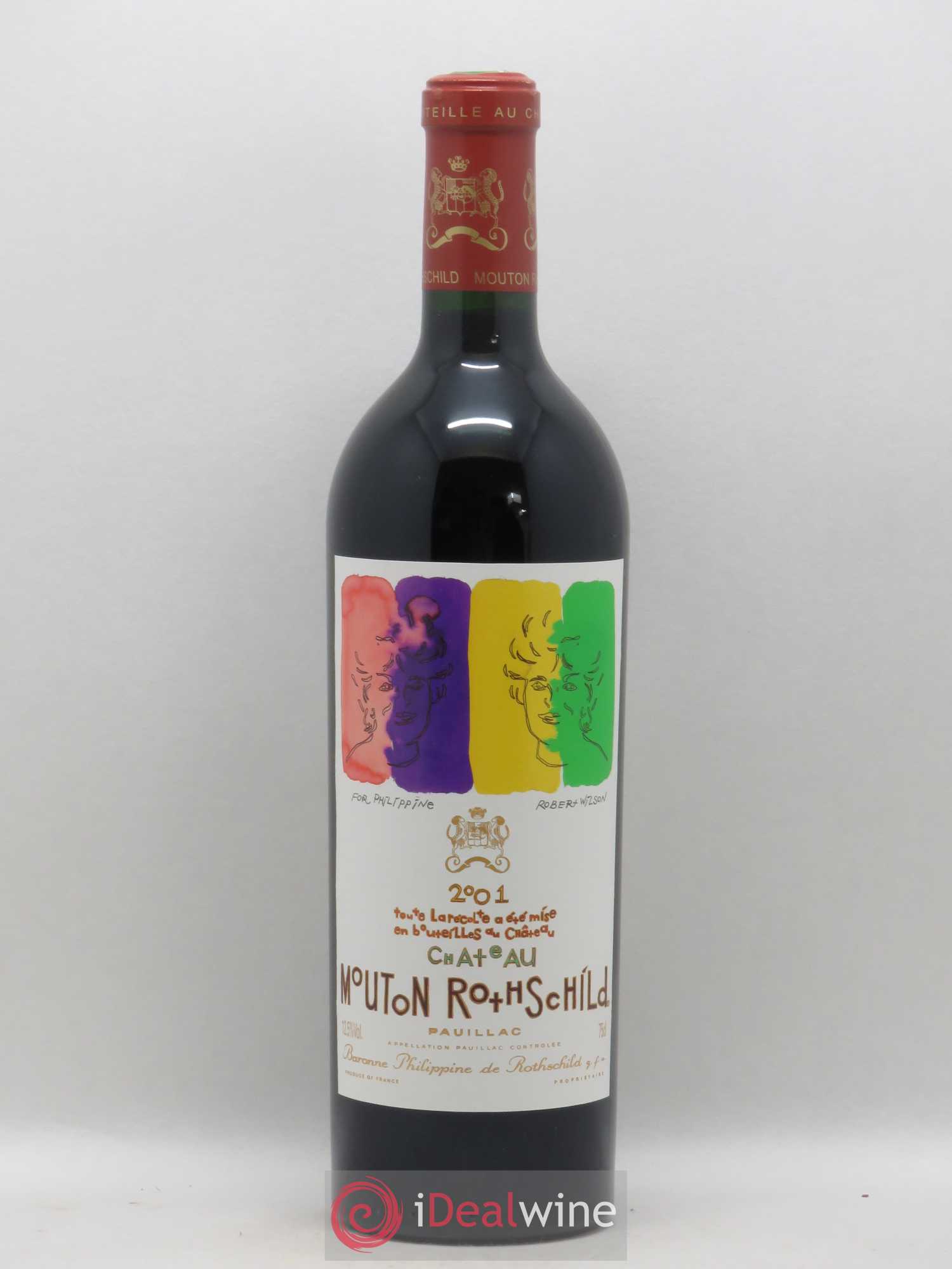 Château Mouton Rothschild 1er Grand Cru Classé 2001 - Lot de 1 bouteille - 0