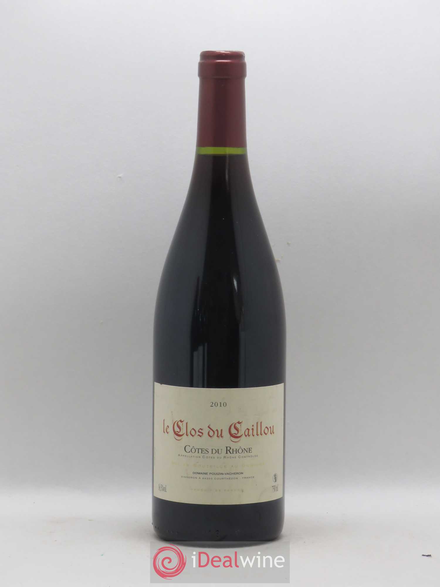 Côtes-du-Rhône Le Clos Caillou Domaine Pouizin Vacheron 2010 - Posten von 1 Flasche - 0