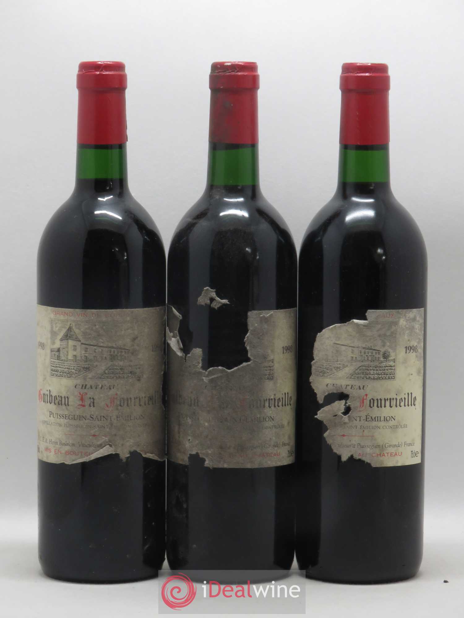 Puisseguin Saint-Émilion Château Guibeau La Fourvieille (sans prix de réserve) 1998 - Posten von 3 Flaschen - 0