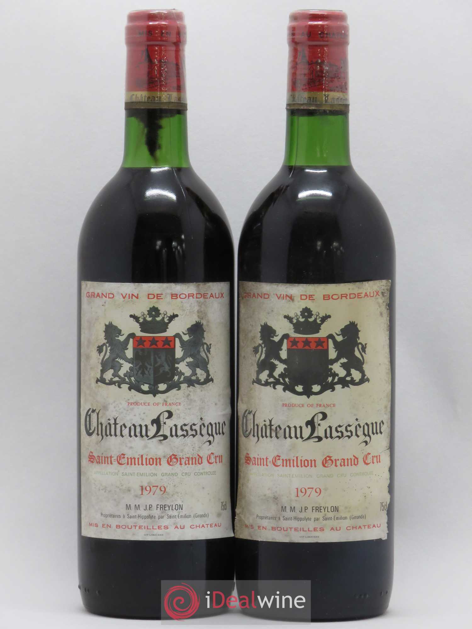 Saint-Émilion Château Lassegue 1979 - Lot de 2 bouteilles - 0
