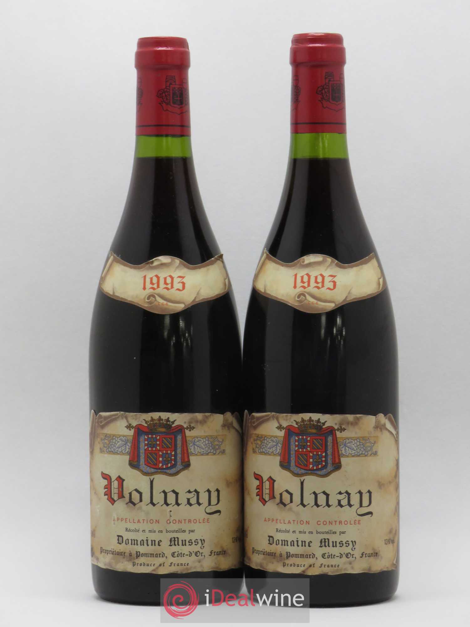 Volnay Domaine Mussy 1993 - Posten von 2 Flaschen - 0