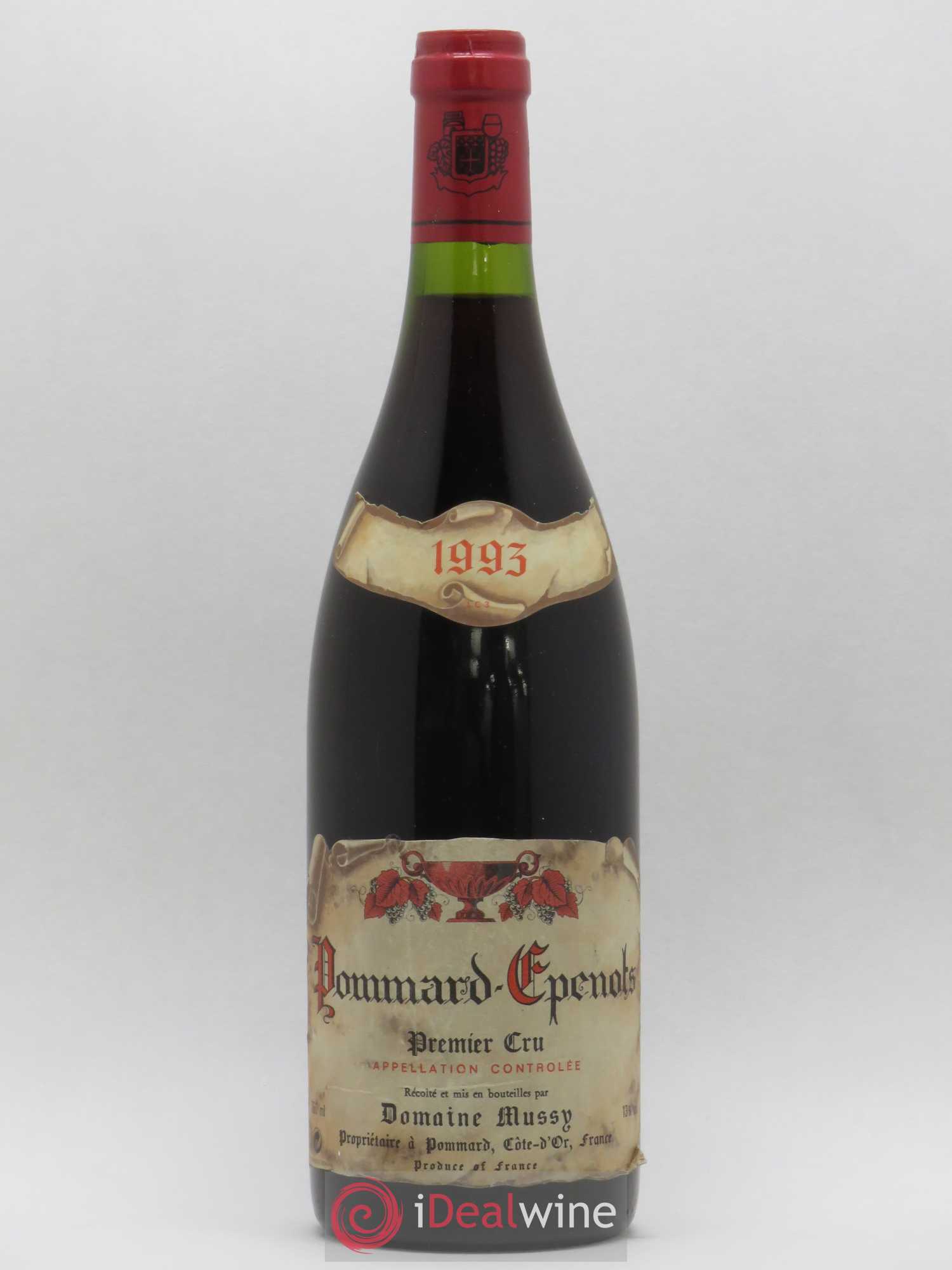 Pommard 1er Cru Epenots Domaine Mussy 1993 - Lot de 1 bouteille - 0