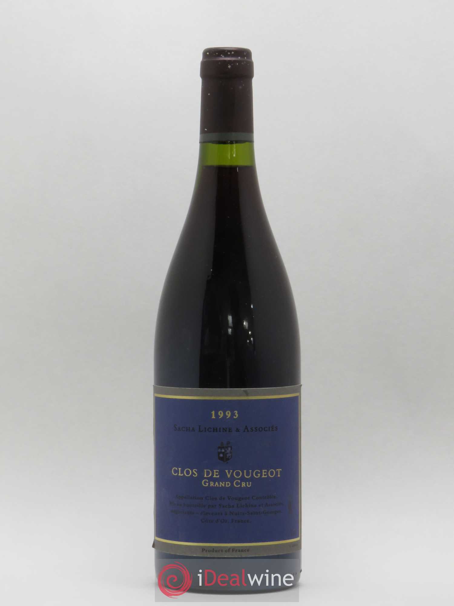 Clos de Vougeot Grand Cru Sacha Lichine et Associés 1993 - Lot de 1 bouteille - 0