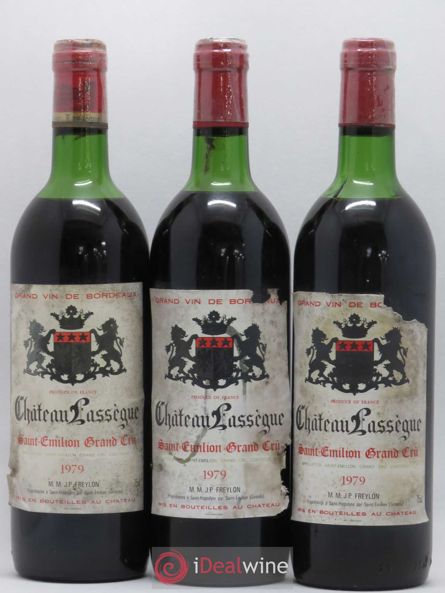 Saint-Émilion Château Lassegue (sans prix de réserve) 1979 - Posten von 3 Flaschen - 0
