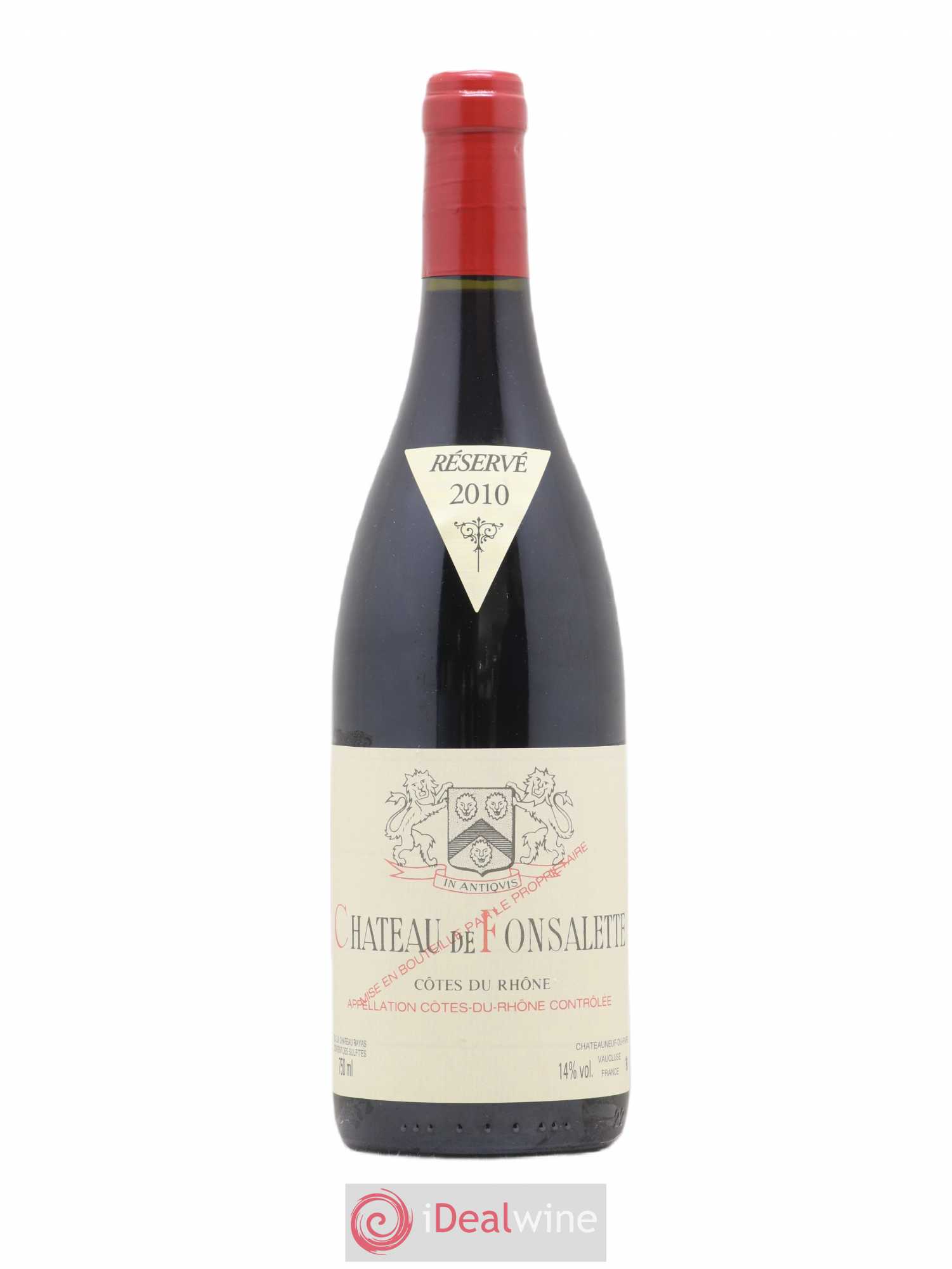 Côtes-du-Rhône Château de Fonsalette Emmanuel Reynaud 2010 - Lot de 1 bouteille - 0