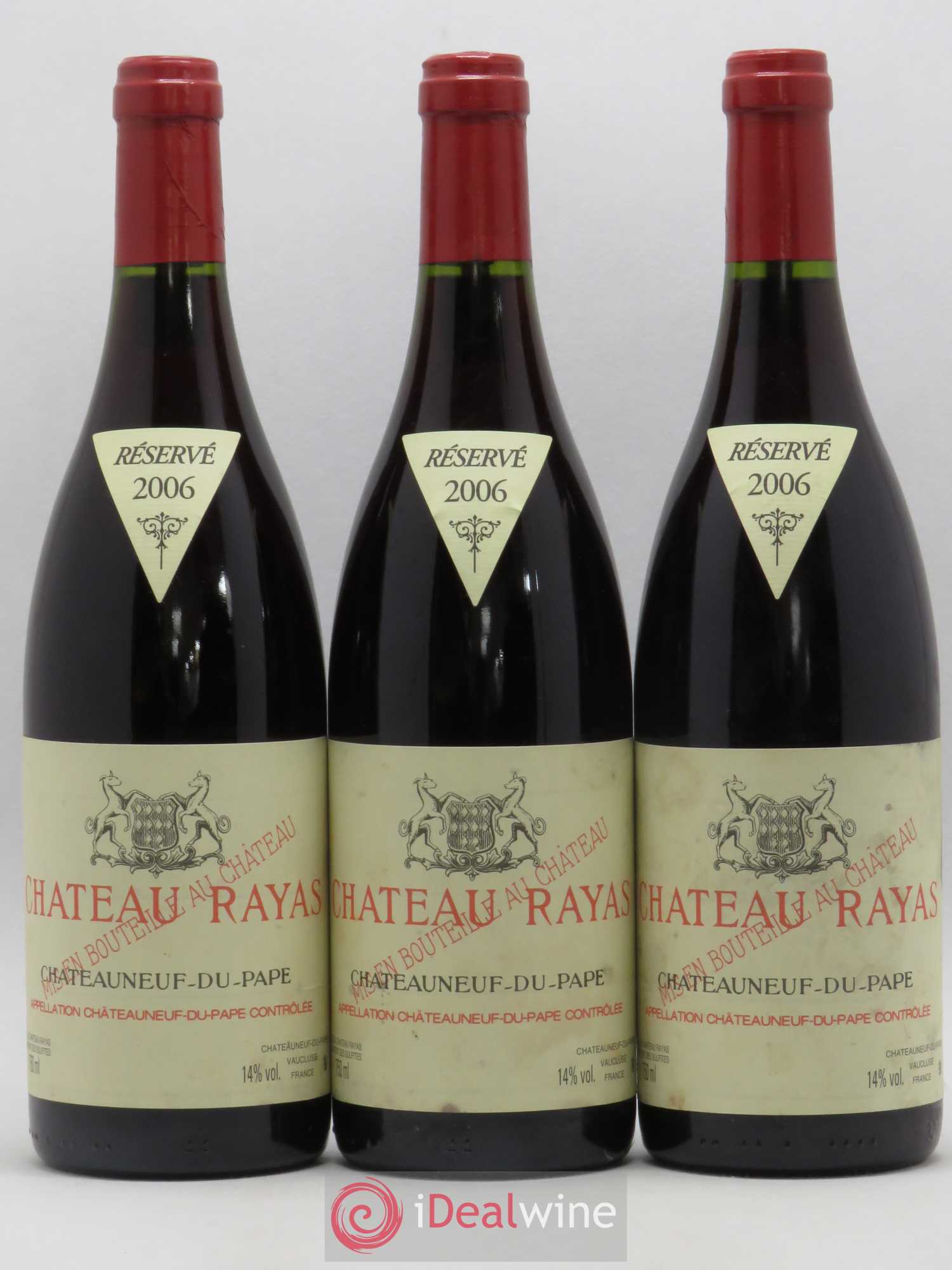 Châteauneuf-du-Pape Château Rayas Emmanuel Reynaud 2006 - Lot de 3 bouteilles - 0