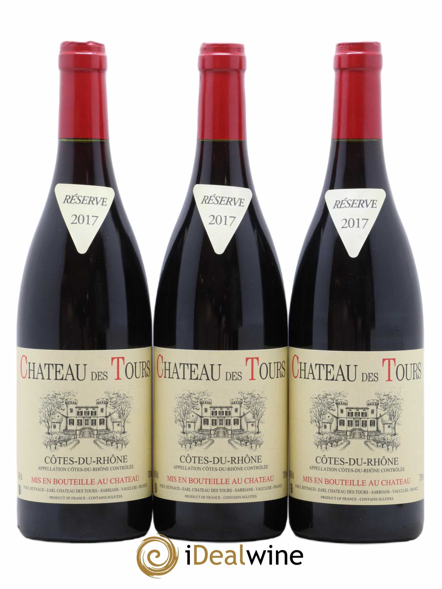 Côtes-du-Rhône Château des Tours Emmanuel Reynaud 2017 - Lot de 3 bouteilles - 0