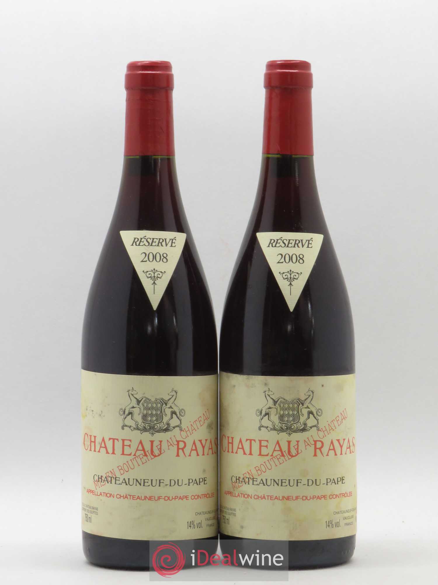 Châteauneuf-du-Pape Château Rayas Emmanuel Reynaud 2008 - Lot de 2 bouteilles - 0