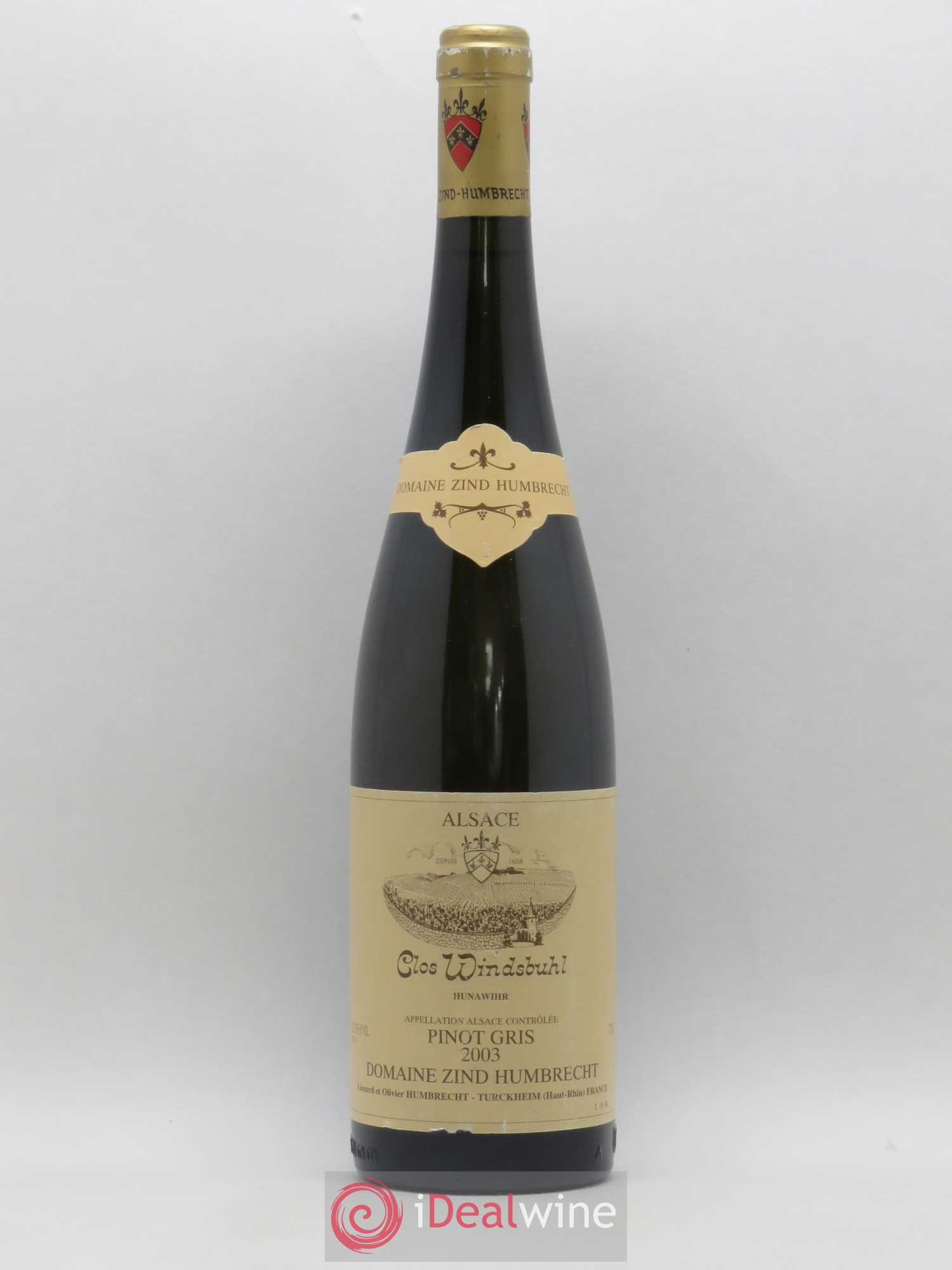 Alsace Pinot Gris Clos Windsbuhl Zind-Humbrecht (Domaine) 2003 - Lot de 1 bouteille - 0