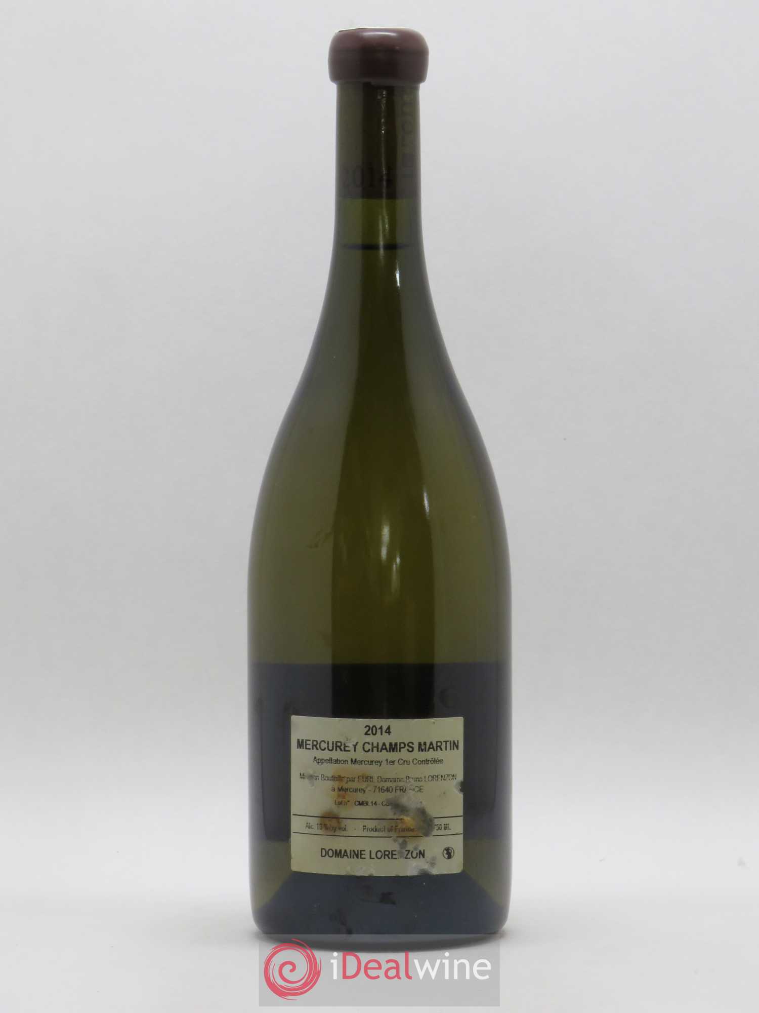 Mercurey 1er Cru Les Champs Martin Bruno Lorenzon (sans prix de réserve) 2014 - Lot de 1 bouteille - 1