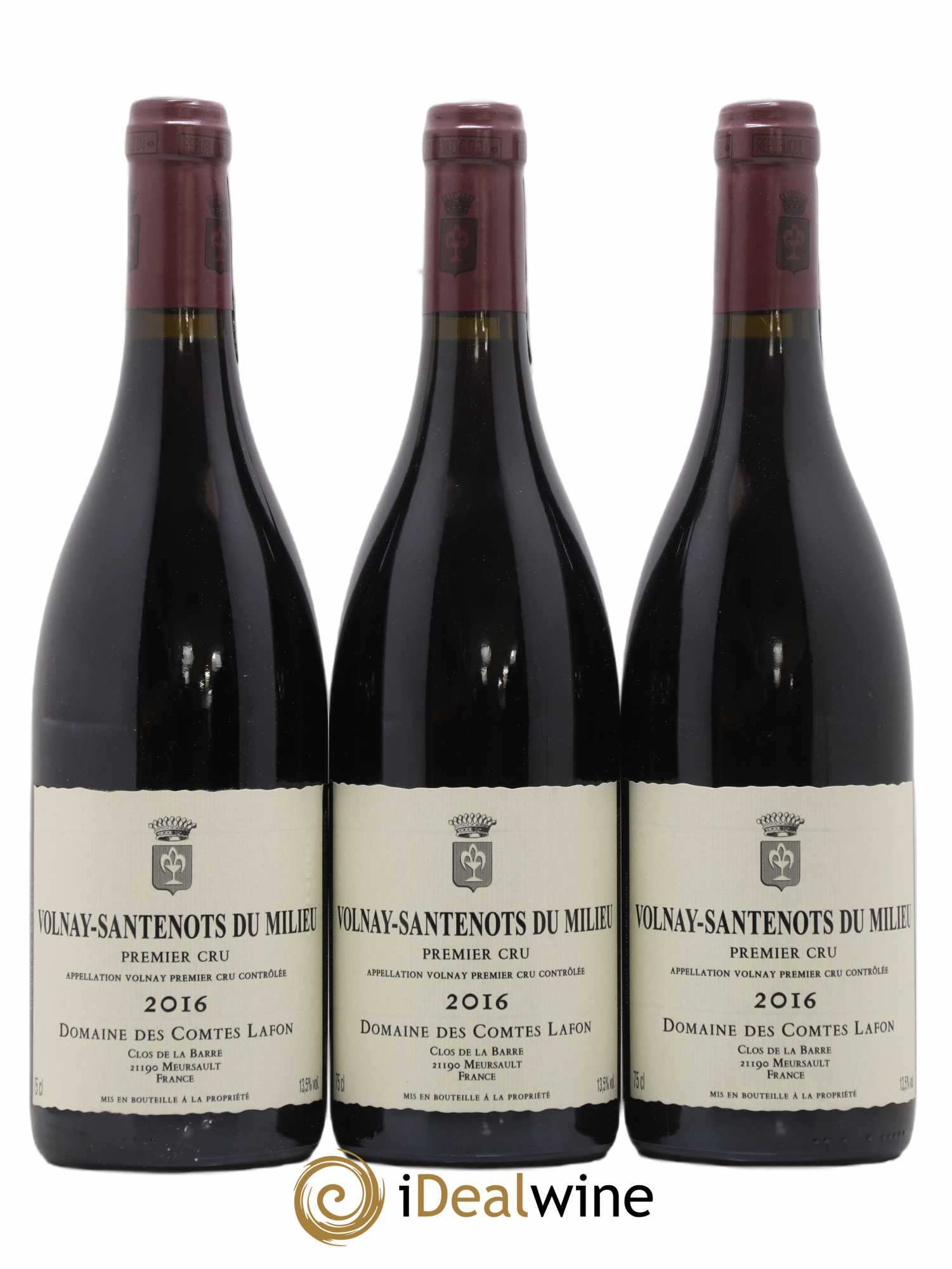 Volnay 1er Cru Santenots du Milieu Comtes Lafon (Domaine des) 2016 - Lot de 3 bouteilles - 0