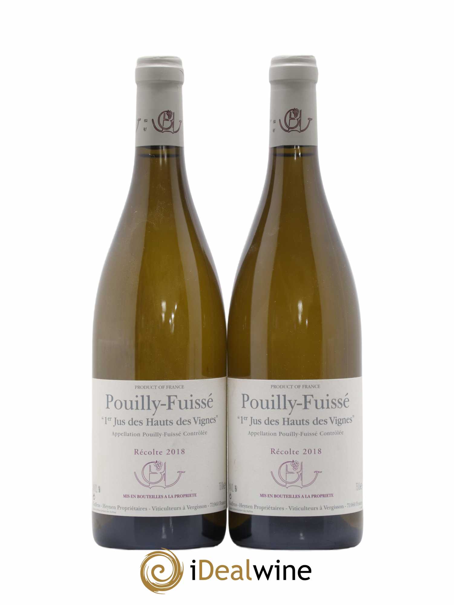 Pouilly-Fuissé 1er Jus des Hauts des Vignes Guffens-Heynen 2018 - Lot de 2 bouteilles - 0