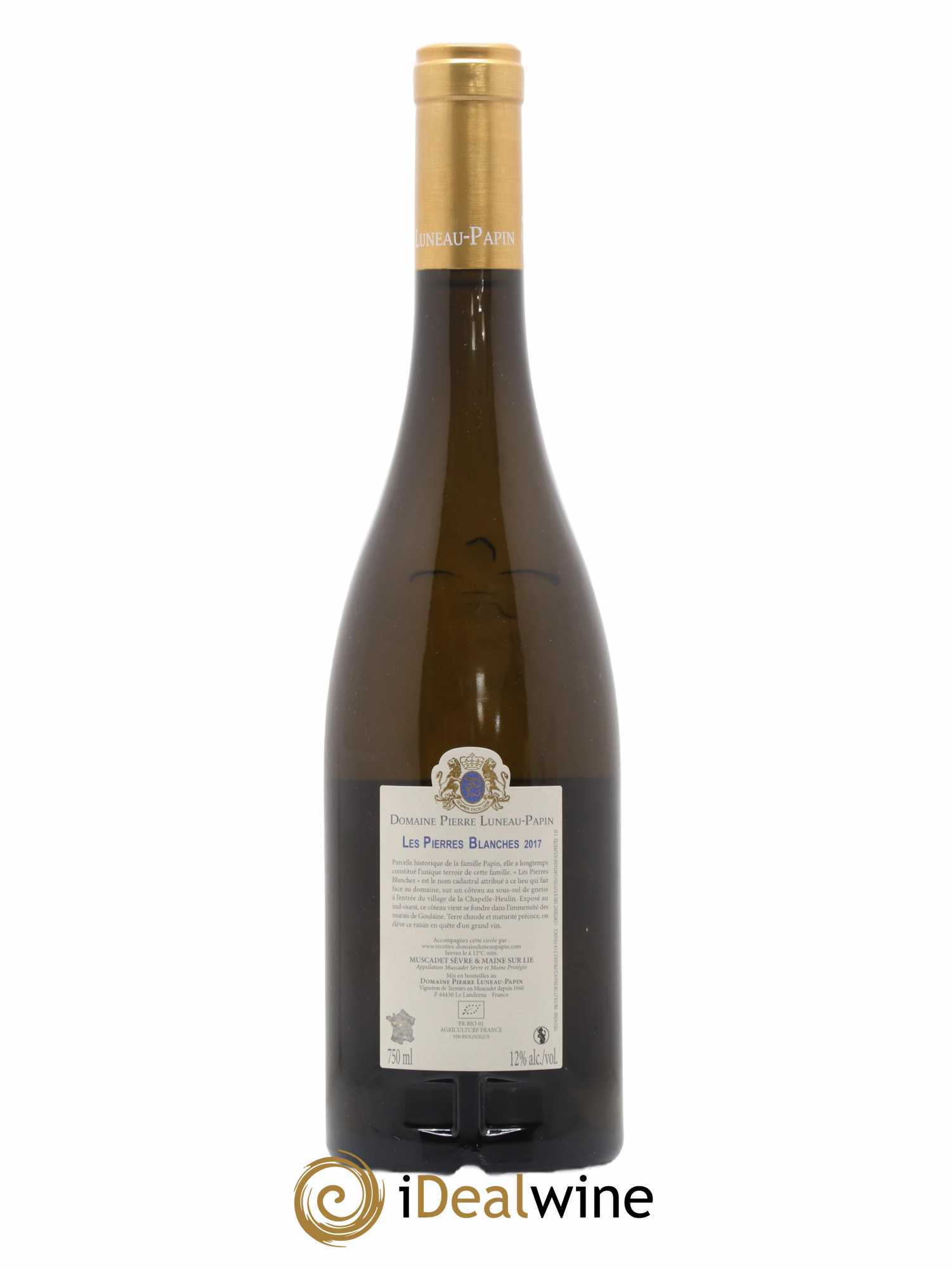 Muscadet-Sèvre-et-Maine Les Pierres Blanches Luneau-Papin 2017 - Lot de 1 bouteille - 1