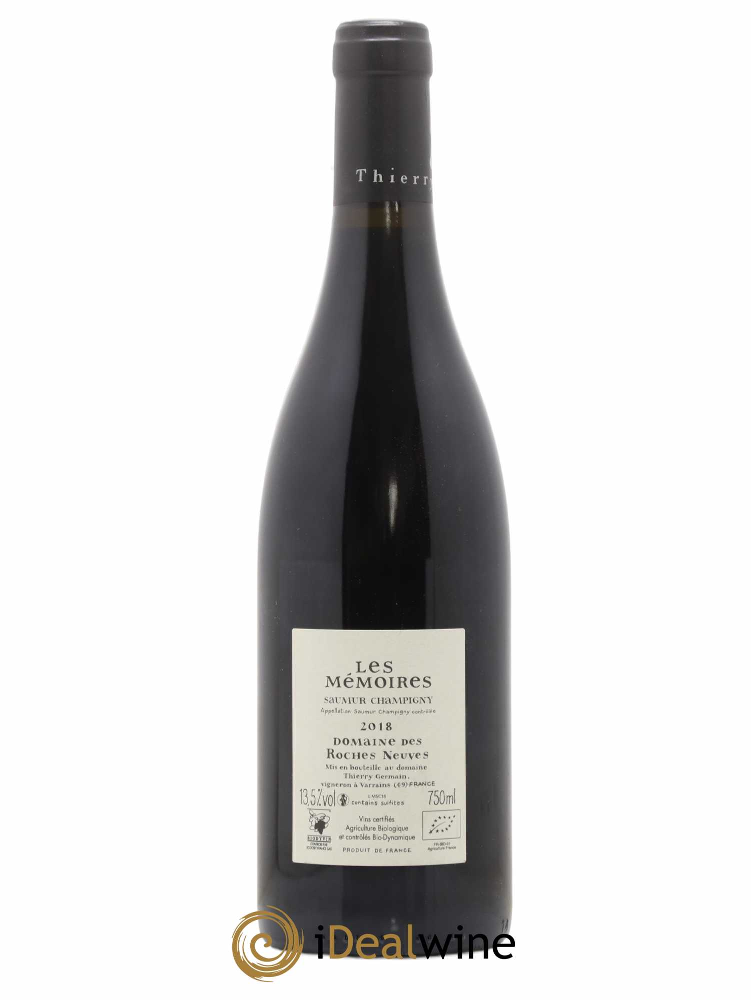 Saumur-Champigny Les Mémoires Domaine des Roches Neuves - Thierry Germain 2018 - Lot de 1 bouteille - 1