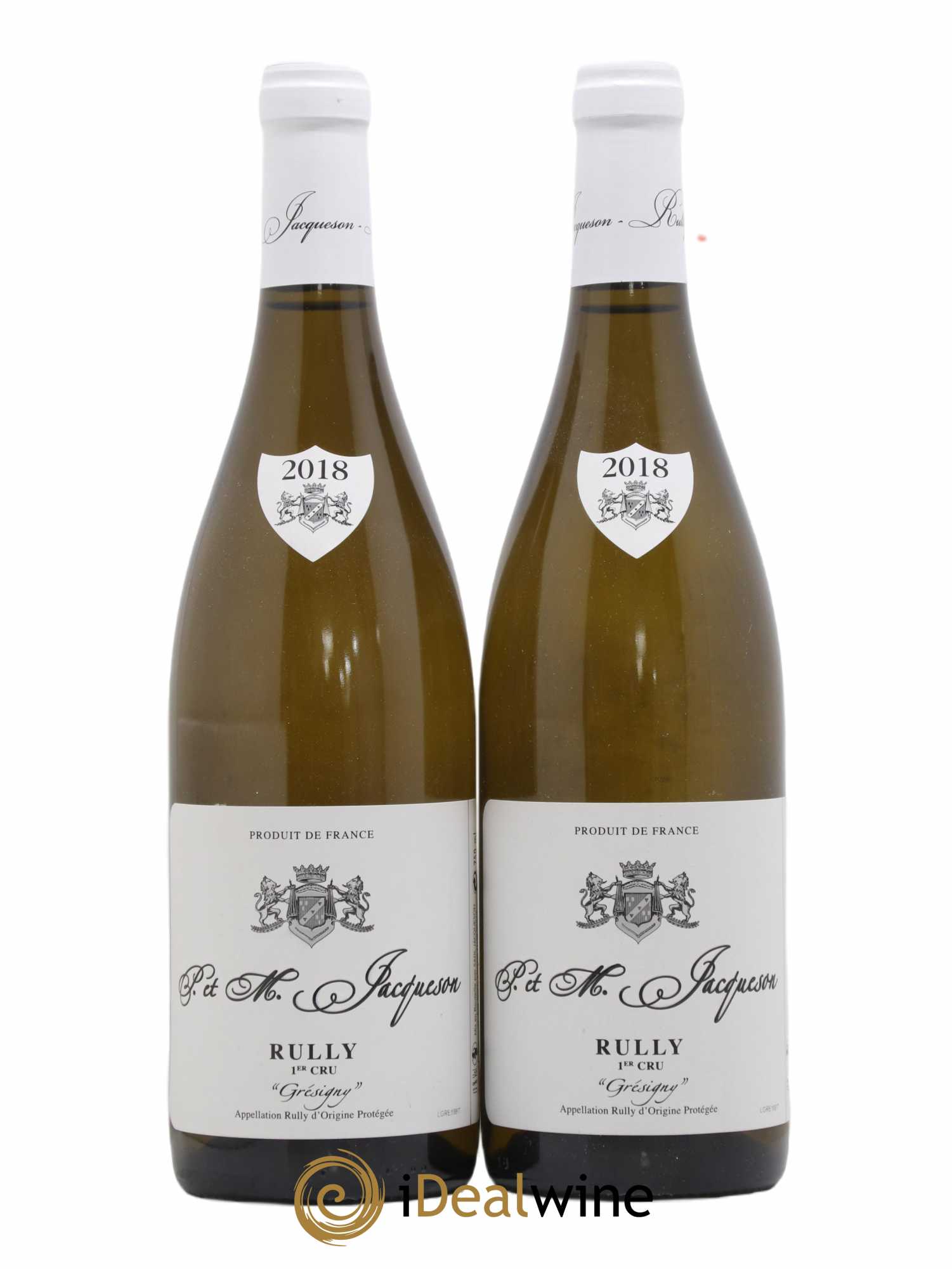 Rully 1er Cru Grésigny Paul & Marie Jacqueson 2018 - Lot de 2 bouteilles - 0