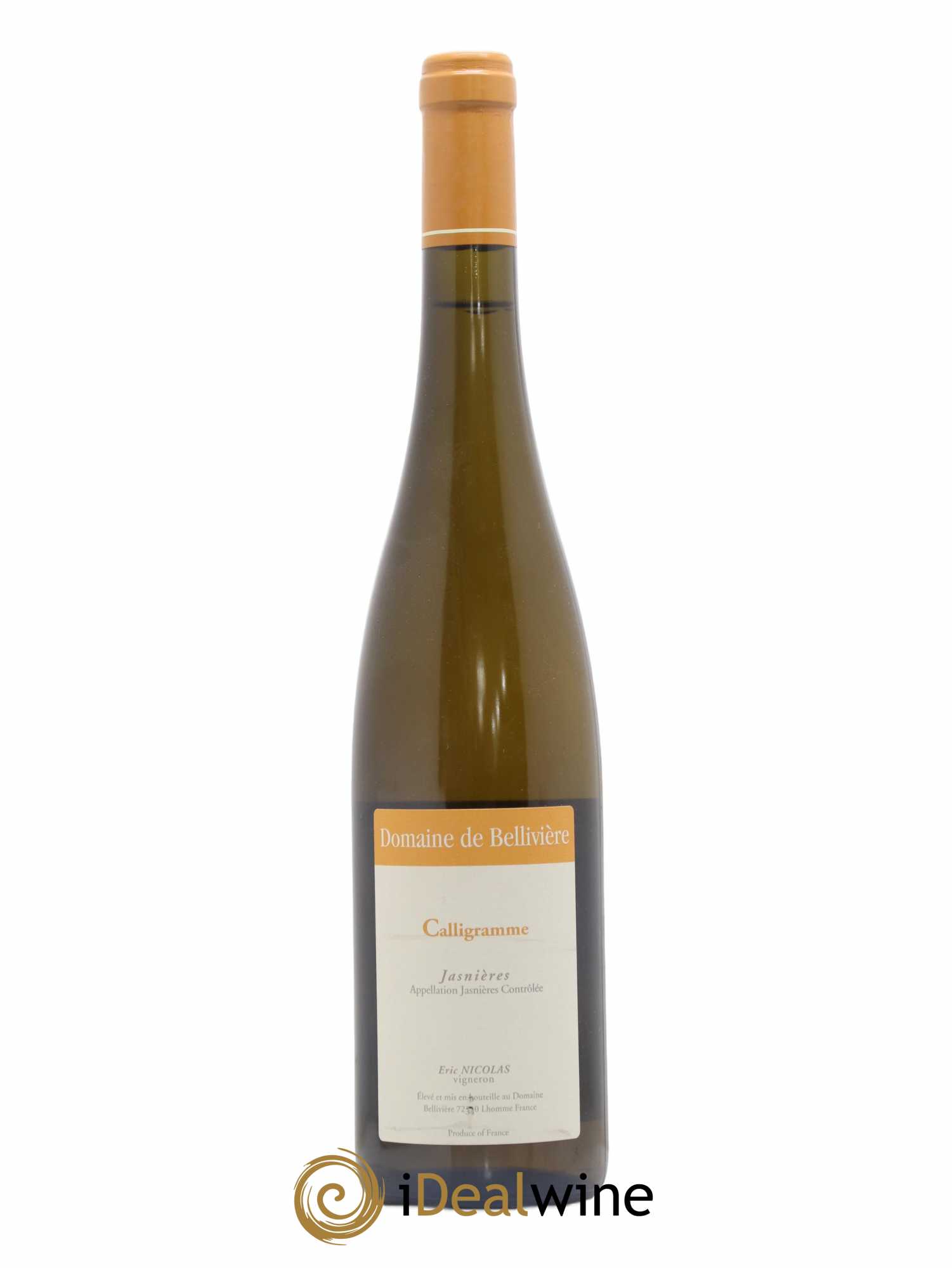 Jasnières Calligramme Domaine de Bellivière 2015 - Lot de 1 bouteille - 0