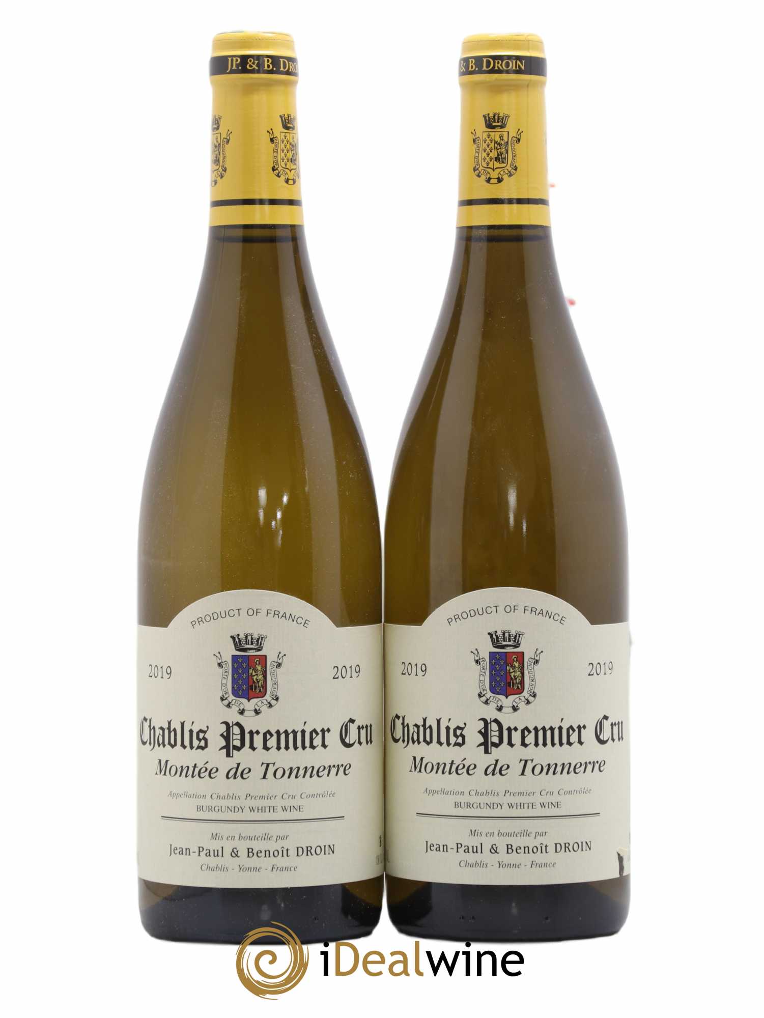 Chablis 1er Cru Montée de Tonnerre Jean-Paul & Benoît Droin (Domaine) 2019 - Posten von 2 Flaschen - 0