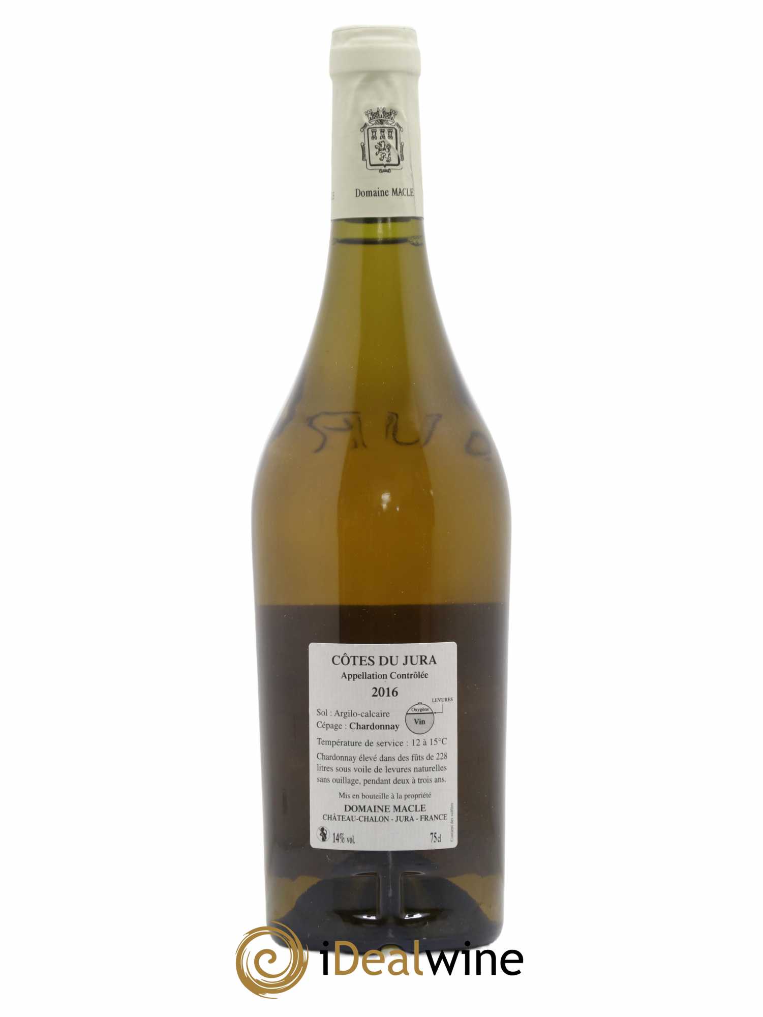 Côtes du Jura Chardonnay sous voile Jean Macle 2016 - Lot de 1 bouteille - 1
