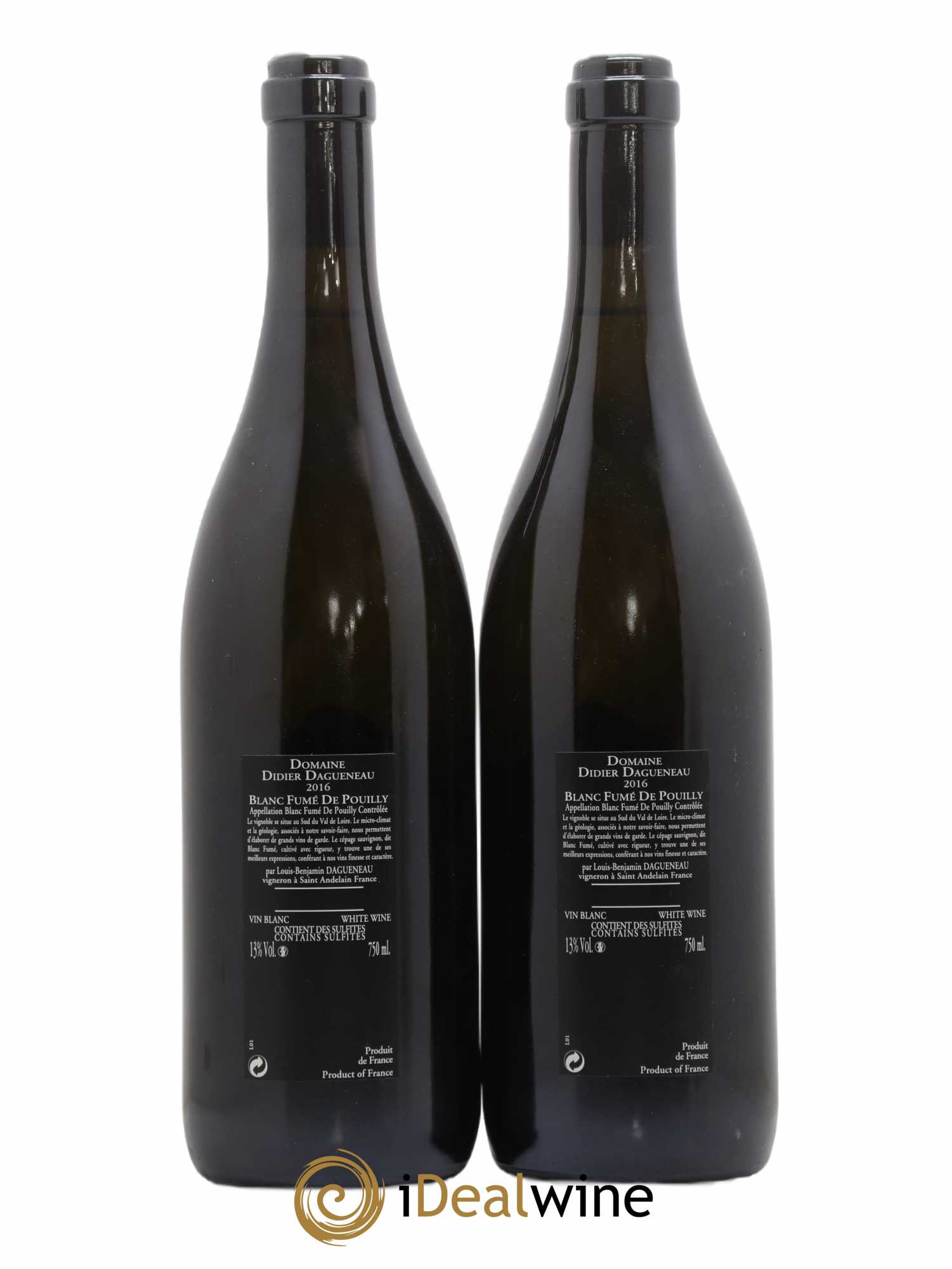 Vin de France (anciennement Pouilly-Fumé) Silex Dagueneau (Domaine Didier - Louis-Benjamin) 2016 - Lot de 2 bouteilles - 1