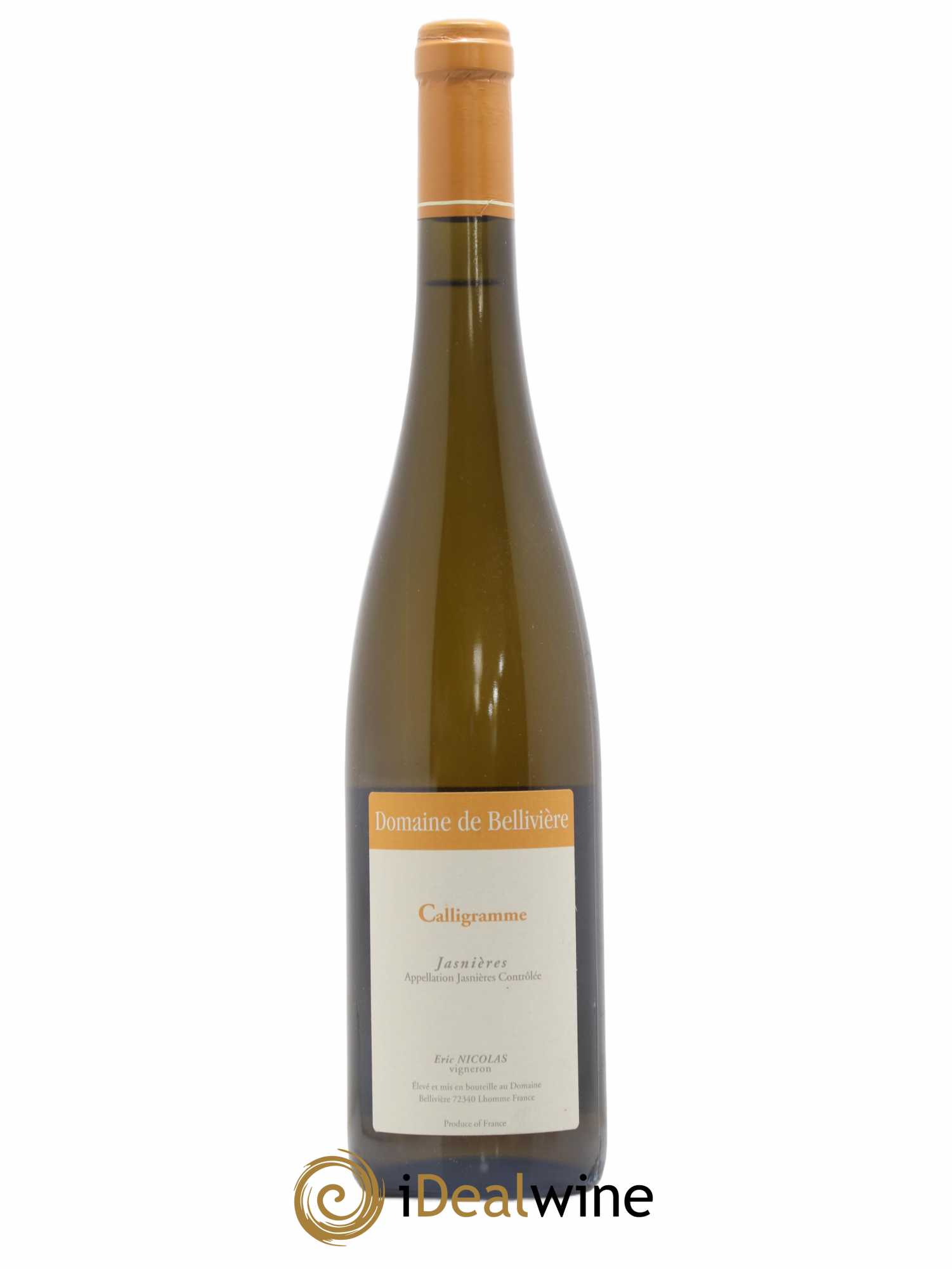 Jasnières Calligramme Domaine de Bellivière 2015 - Lot de 1 bouteille - 0