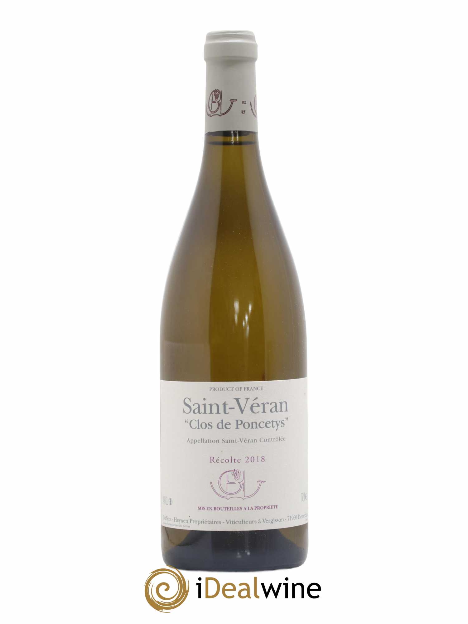 Saint-Véran Clos de Poncetys Guffens-Heynen 2018 - Lot de 1 bouteille - 0