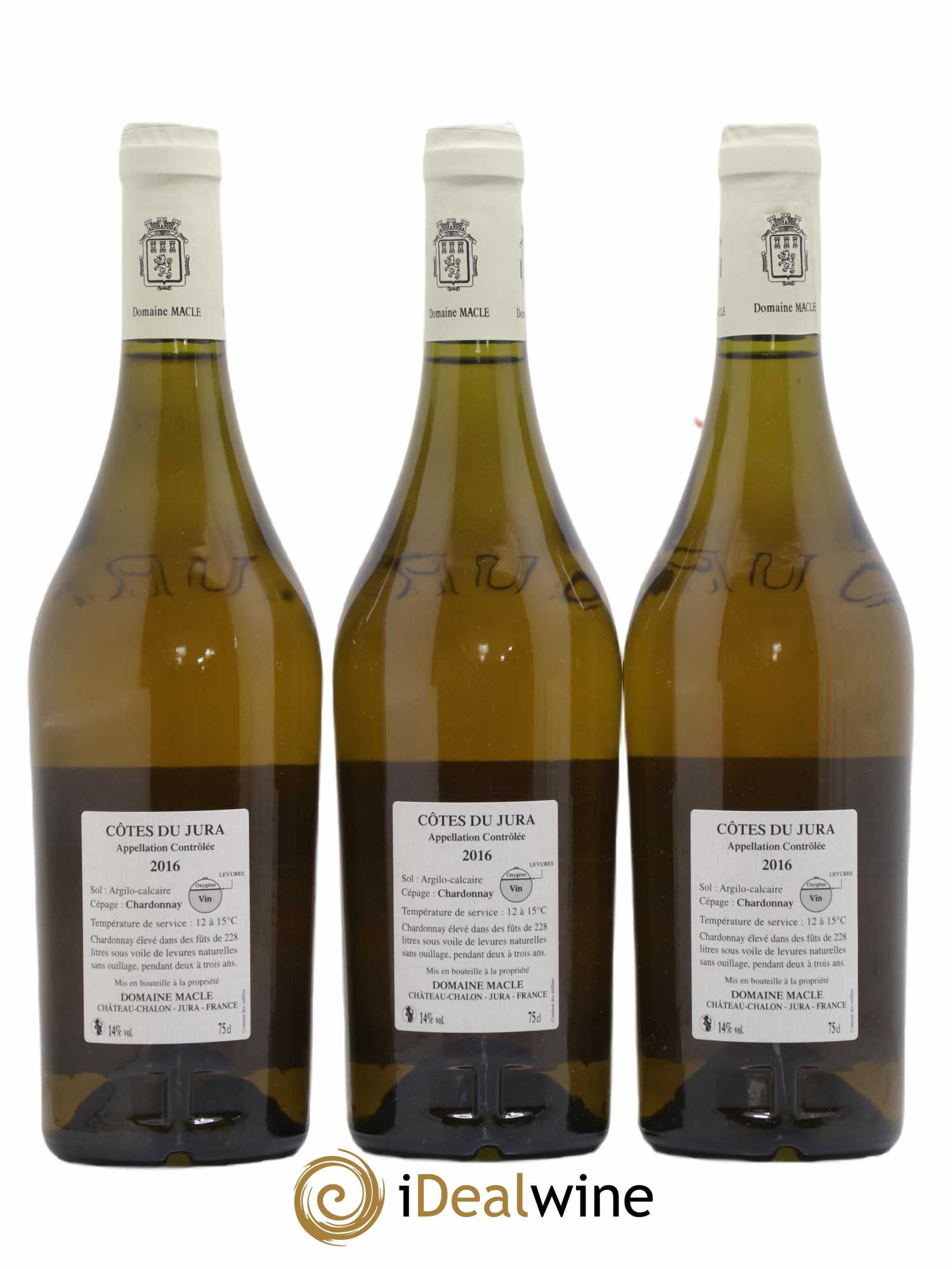Côtes du Jura Chardonnay sous voile Jean Macle 2016 - Lot de 3 bouteilles - 1