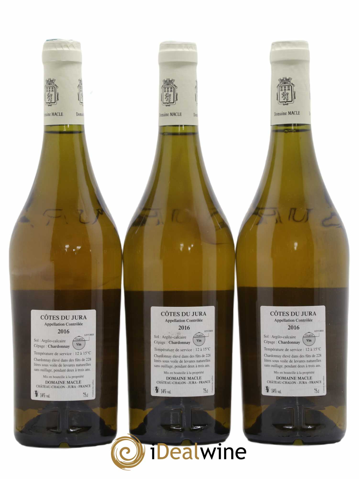 Côtes du Jura Chardonnay sous voile Jean Macle 2016 - Lot de 3 bouteilles - 1