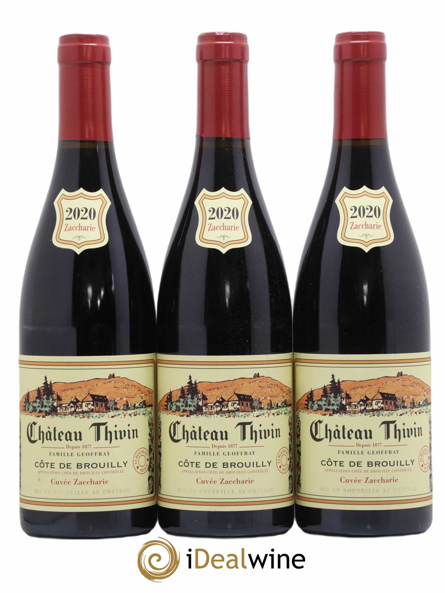 Côte de Brouilly Cuvée Zaccharie Château Thivin 2020 - Lot de 3 bouteilles - 0